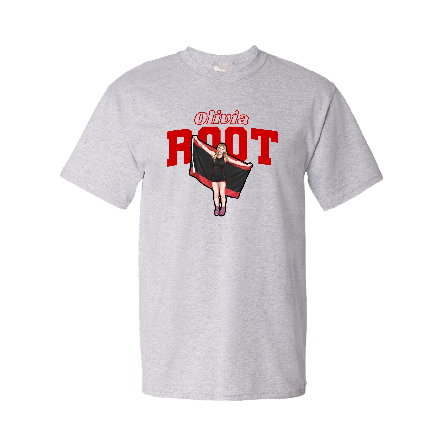 Youth Tee — Name Arch in Grey