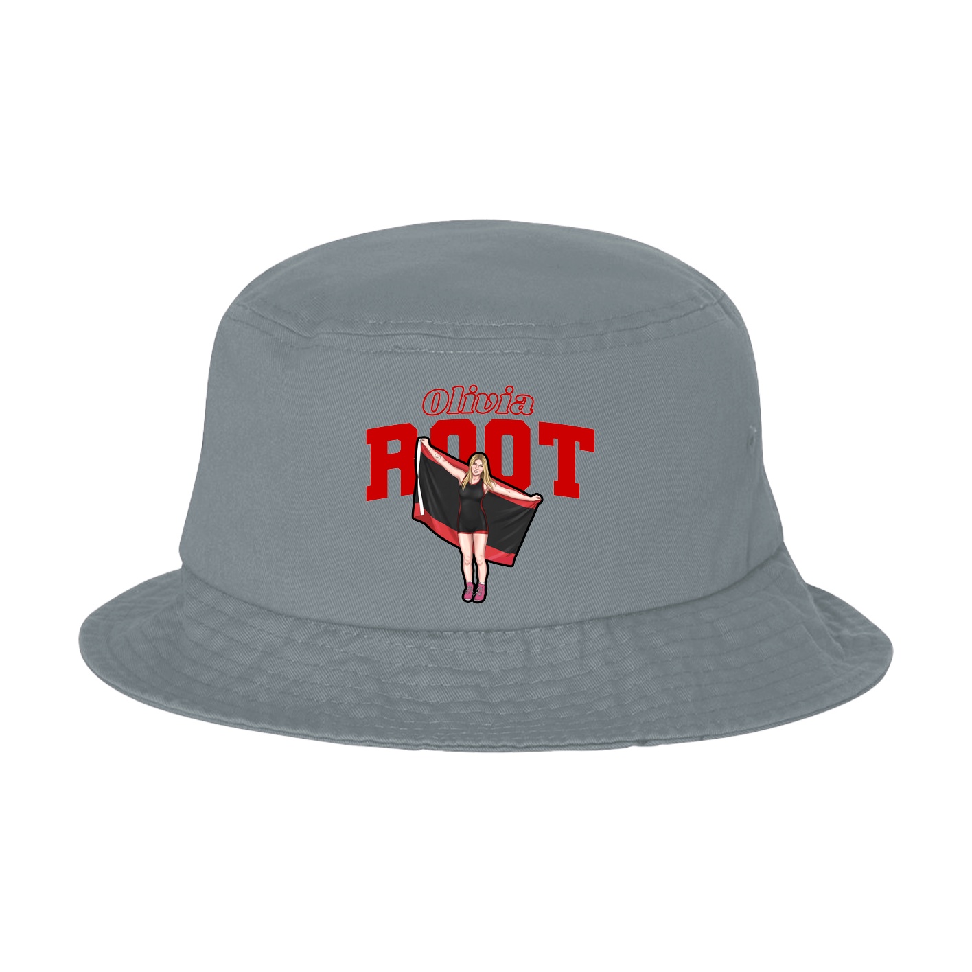 Bucket Cap — Name Arch in Grey