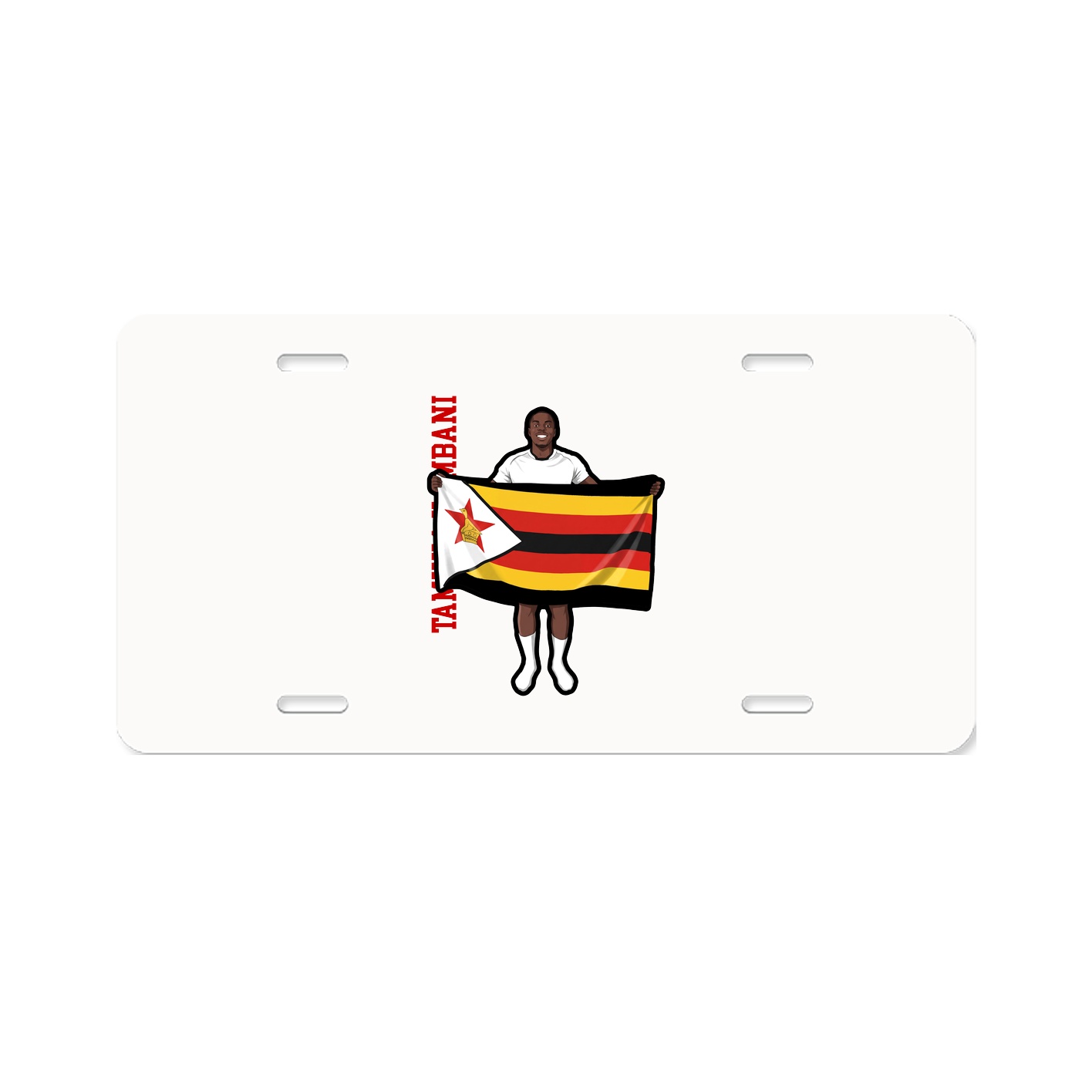 License Plate — Name Vertical in Classic