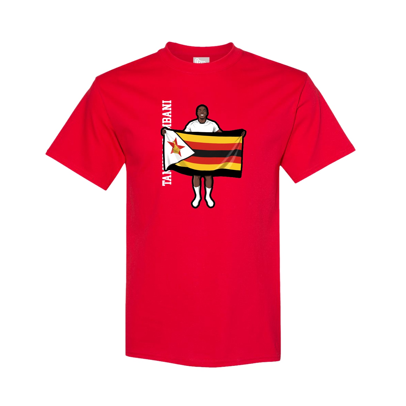 Youth Tee — Name Vertical in Red