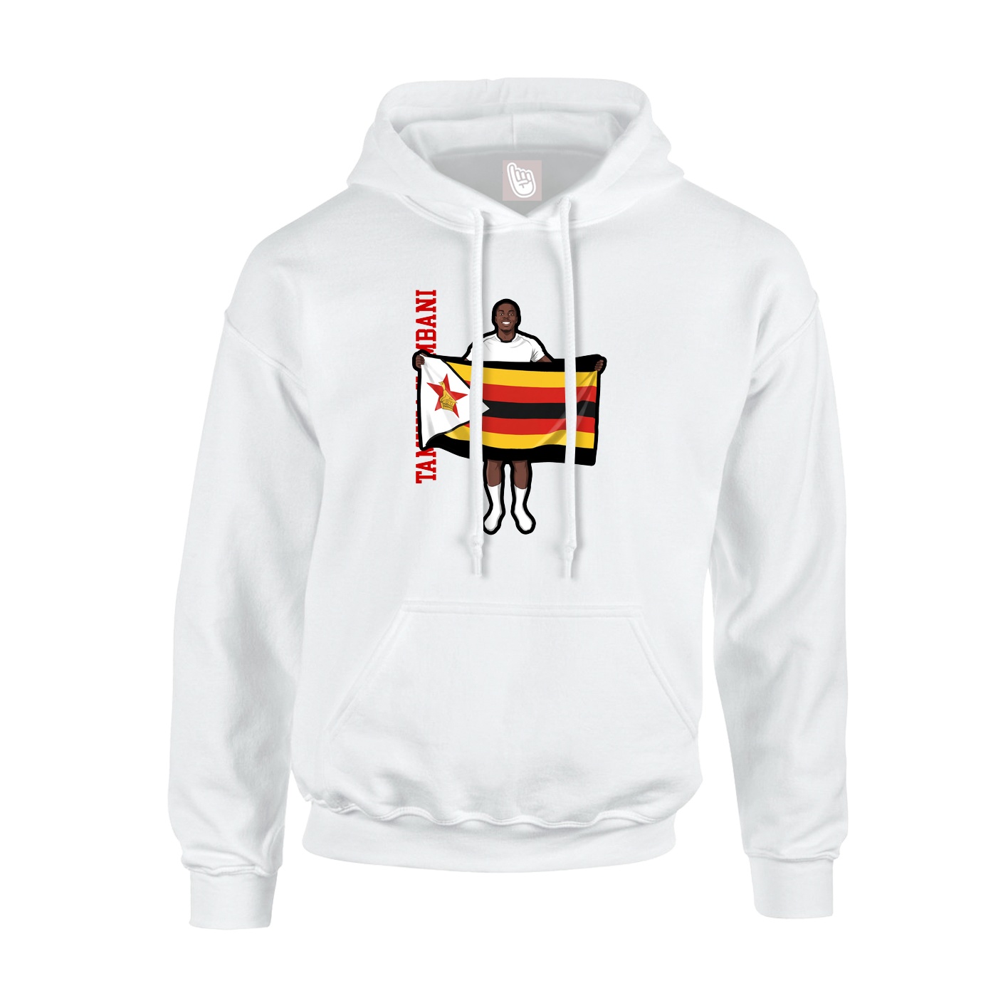 Hoodie — Name Vertical in White