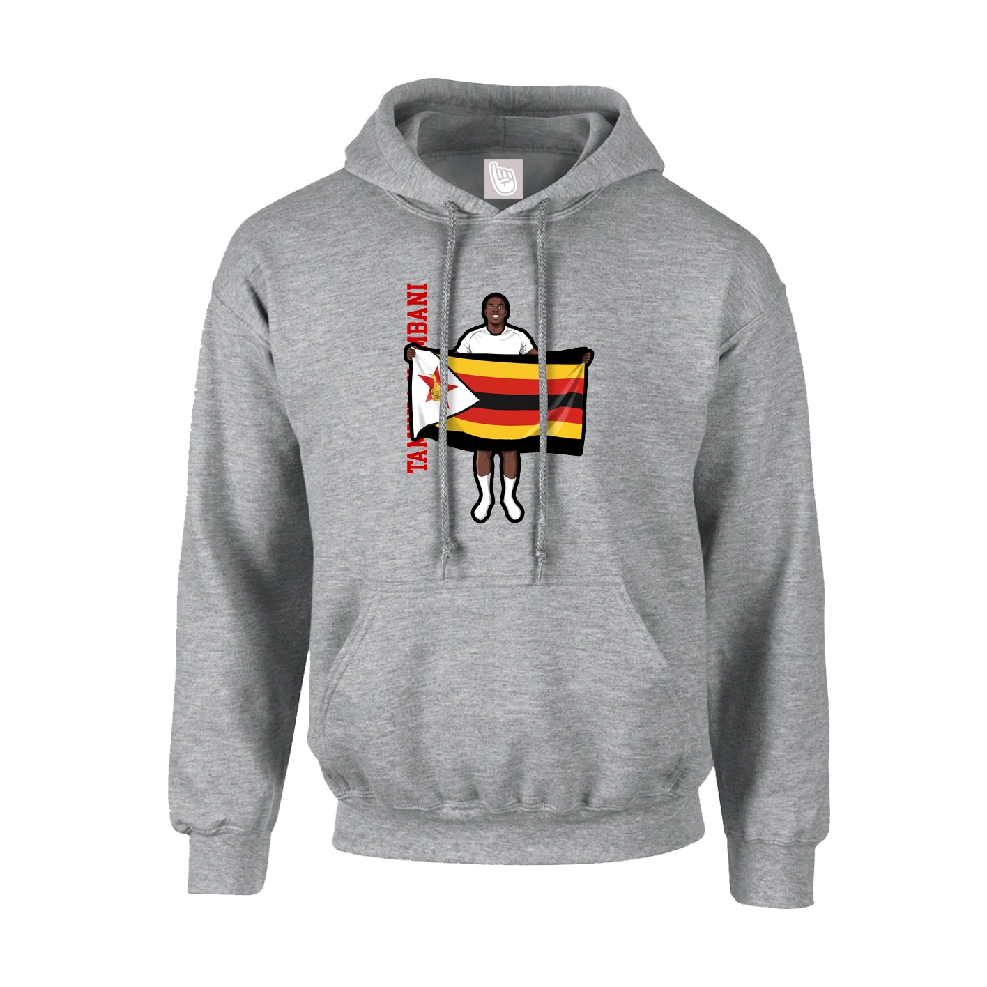 Youth Hoodie — Name Vertical in Grey
