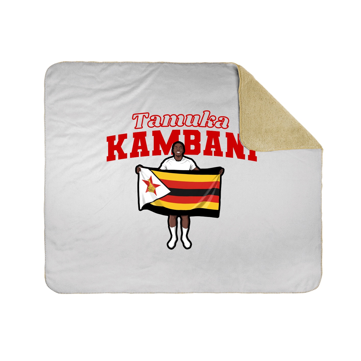 Throw Blanket — Name Arch in White