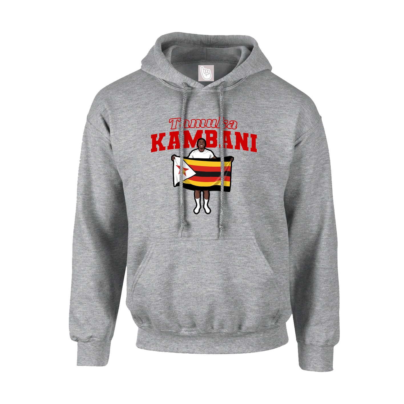 Hoodie — Name Arch in Grey