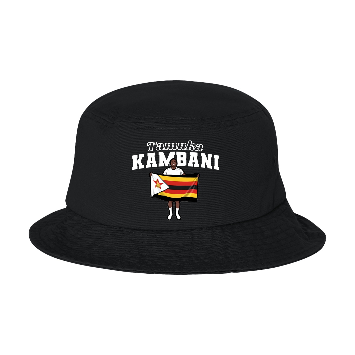 Bucket Cap — Name Arch in Black