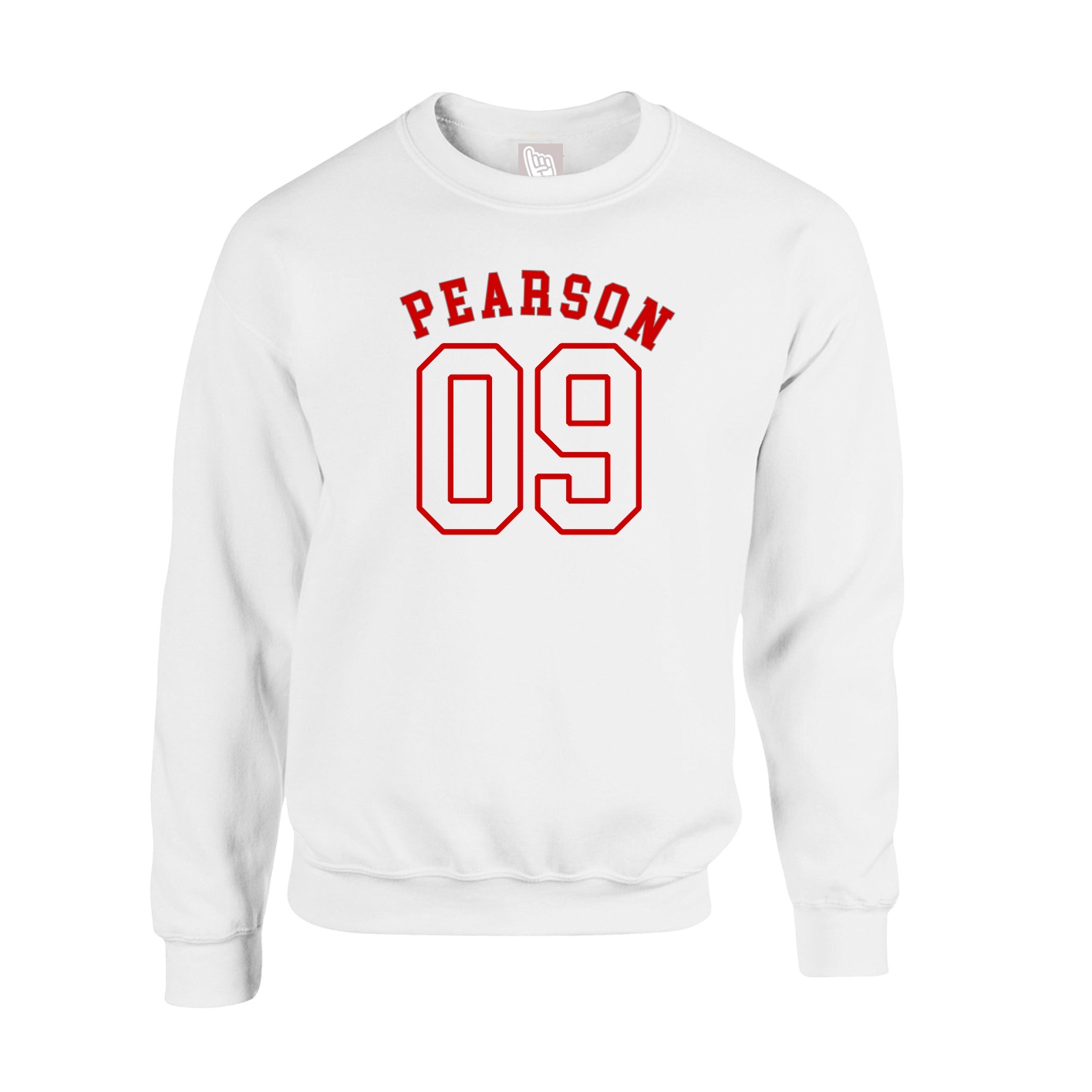 Fleece Crew — Shirsey Arch in White