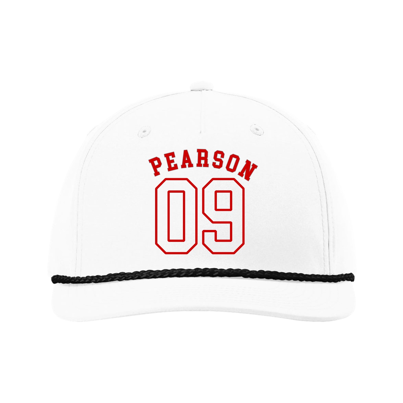 Five-Panel Classic Rope Cap — Shirsey Arch in White