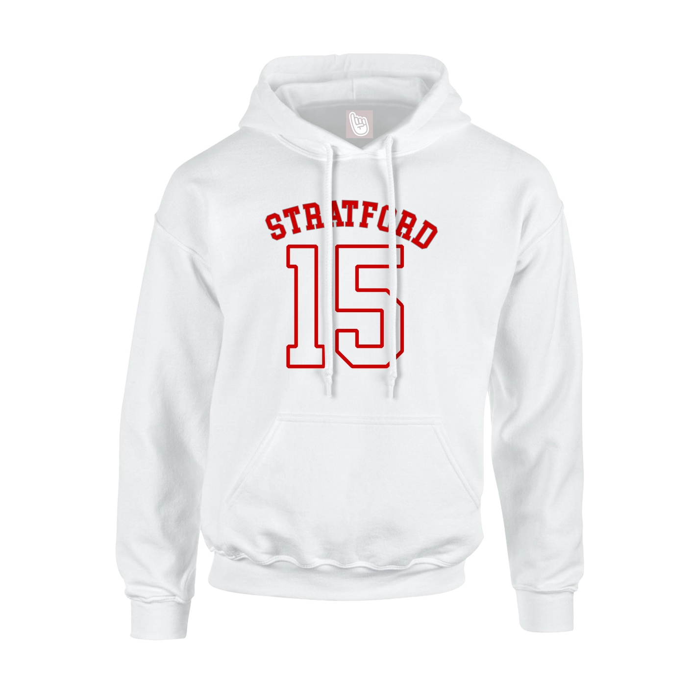 Youth Hoodie — Shirsey Arch in White