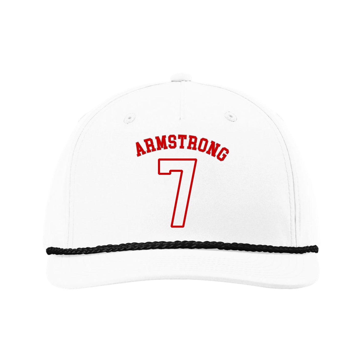 Five-Panel Classic Rope Cap — Shirsey Arch in White