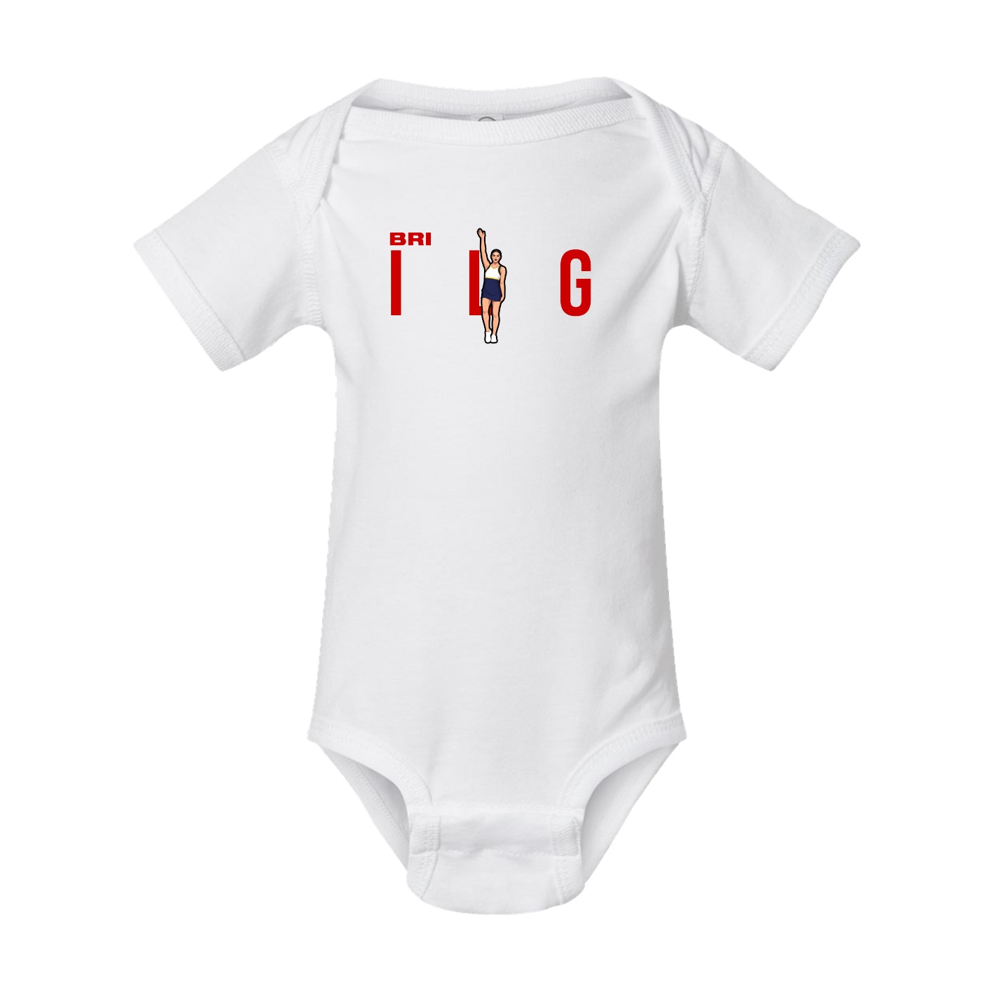 Baby Onesie — Player Name in White