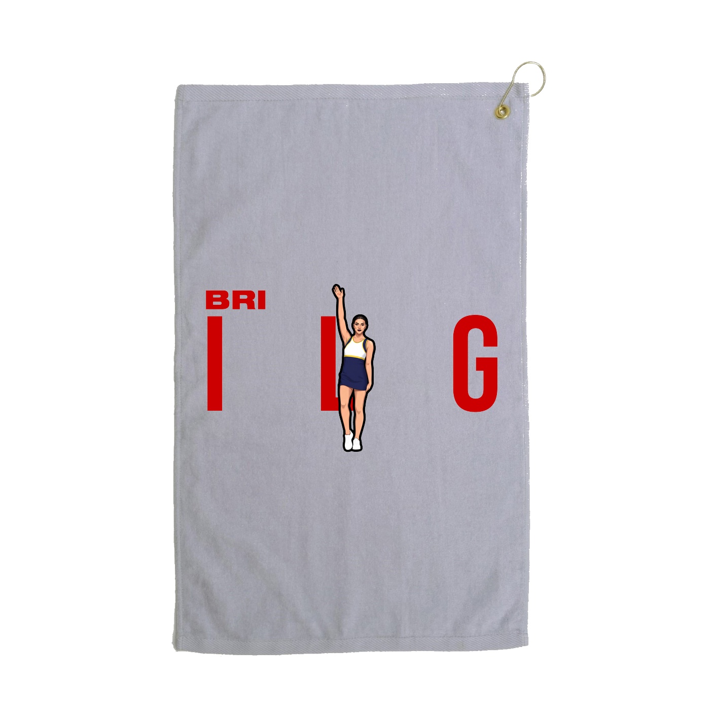 Golf Towel — Player Name in Grey