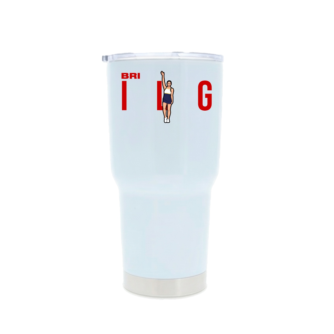 30oz Stainless Steel Tumbler — Player Name in White