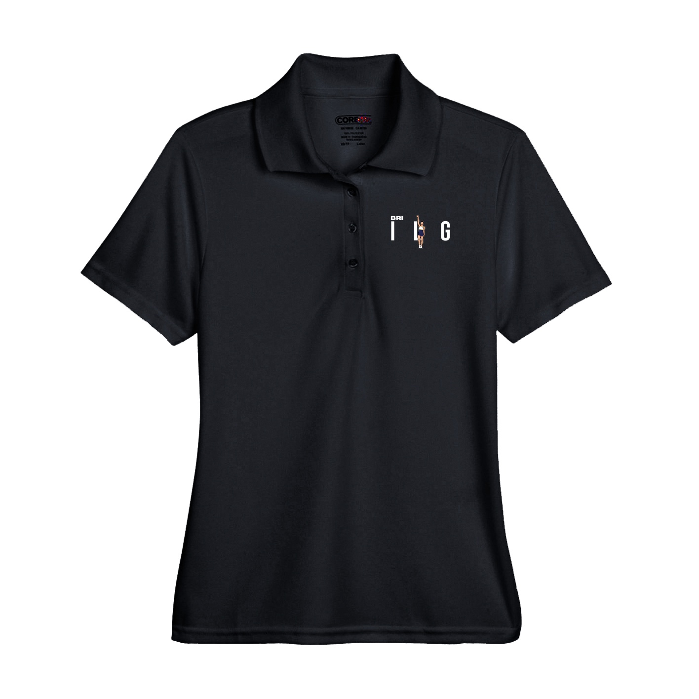 Performance Polo — Player Name in Black