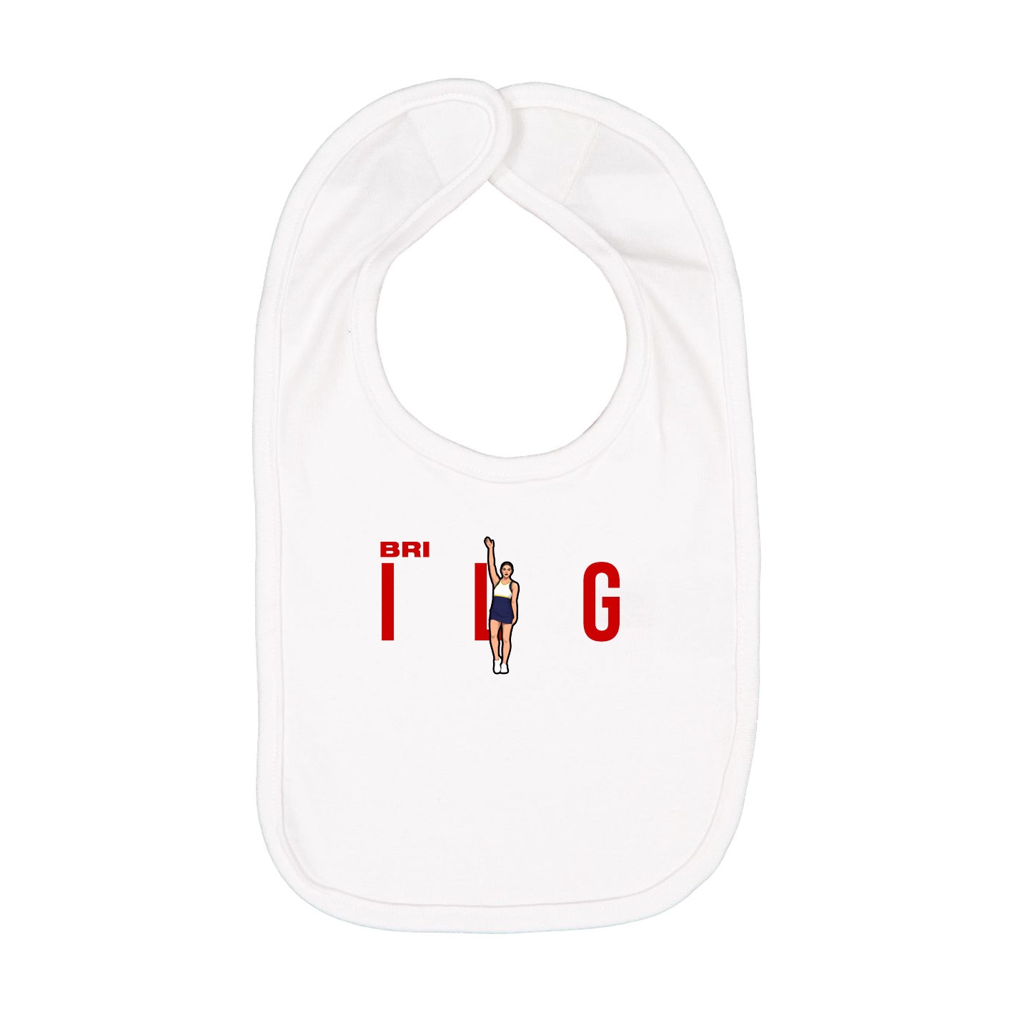 Infant Bib — Player Name in White