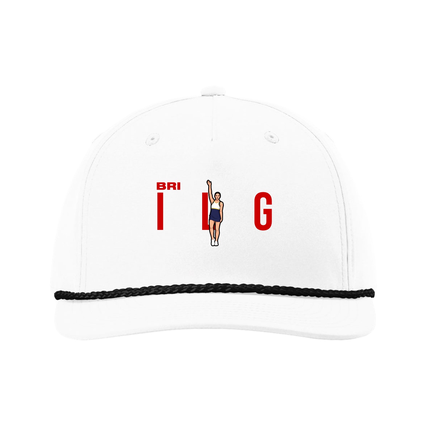 Five-Panel Classic Rope Cap — Player Name in White