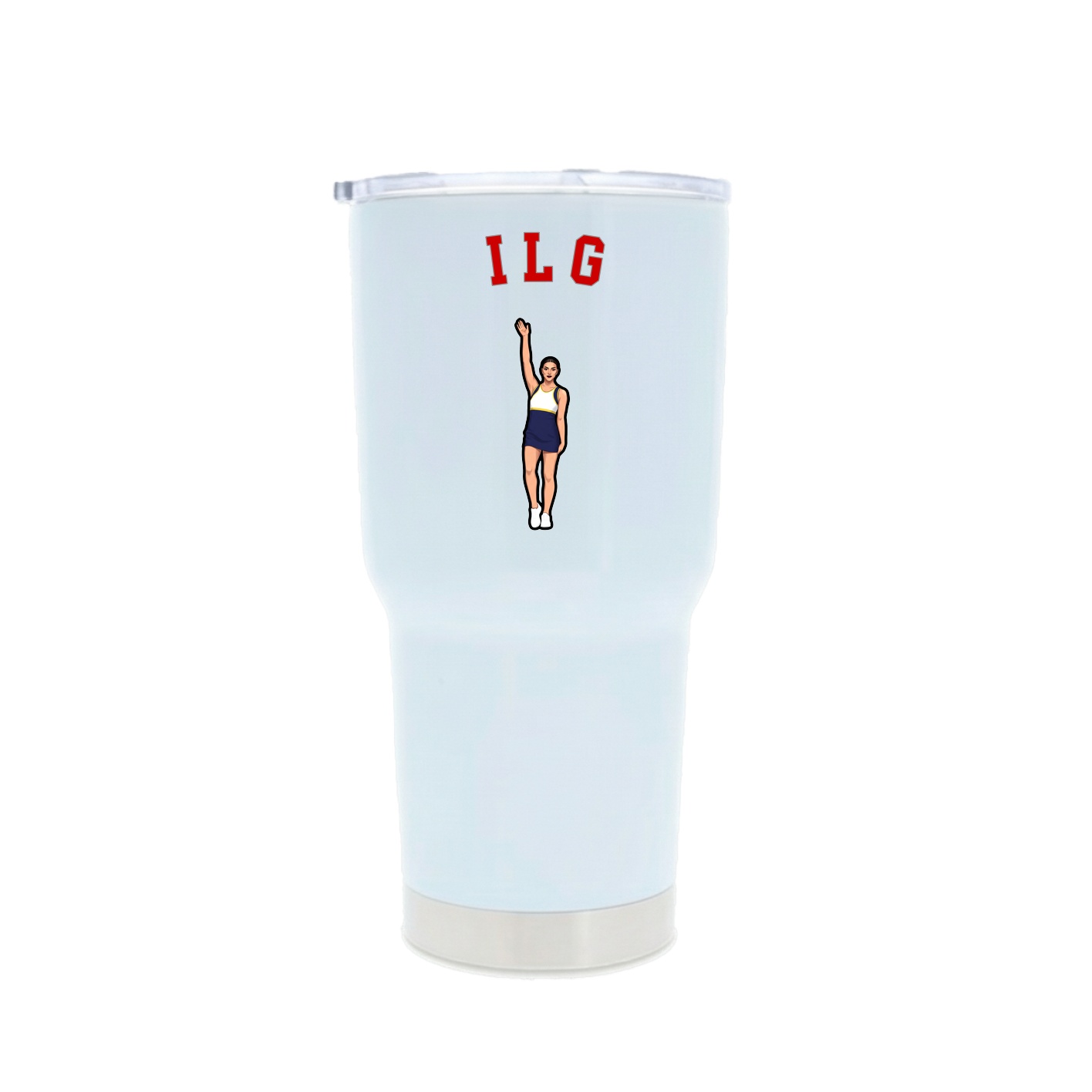 30oz Stainless Steel Tumbler — Shirsey Arch in White