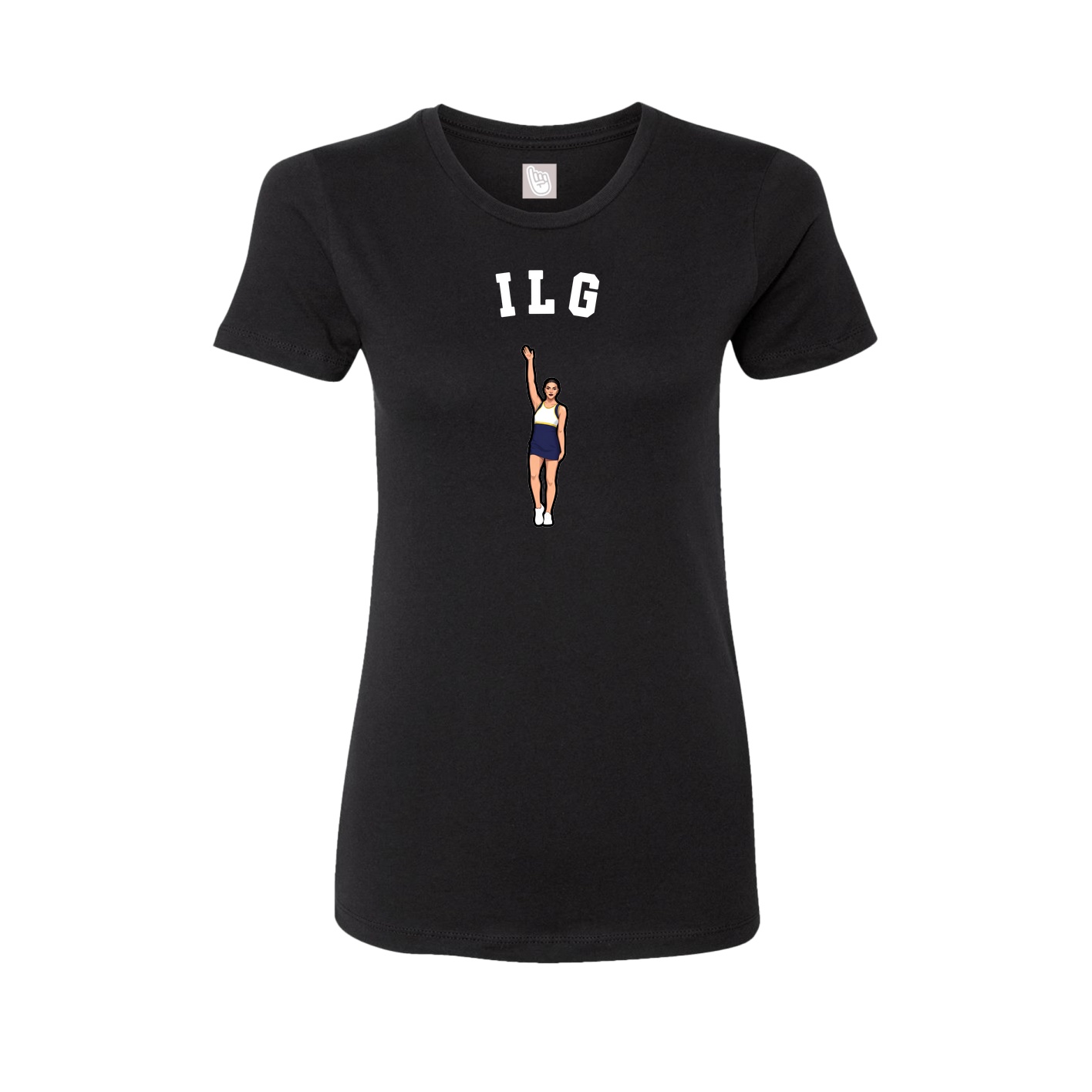 Fitted Women's Tee — Shirsey Arch in Black