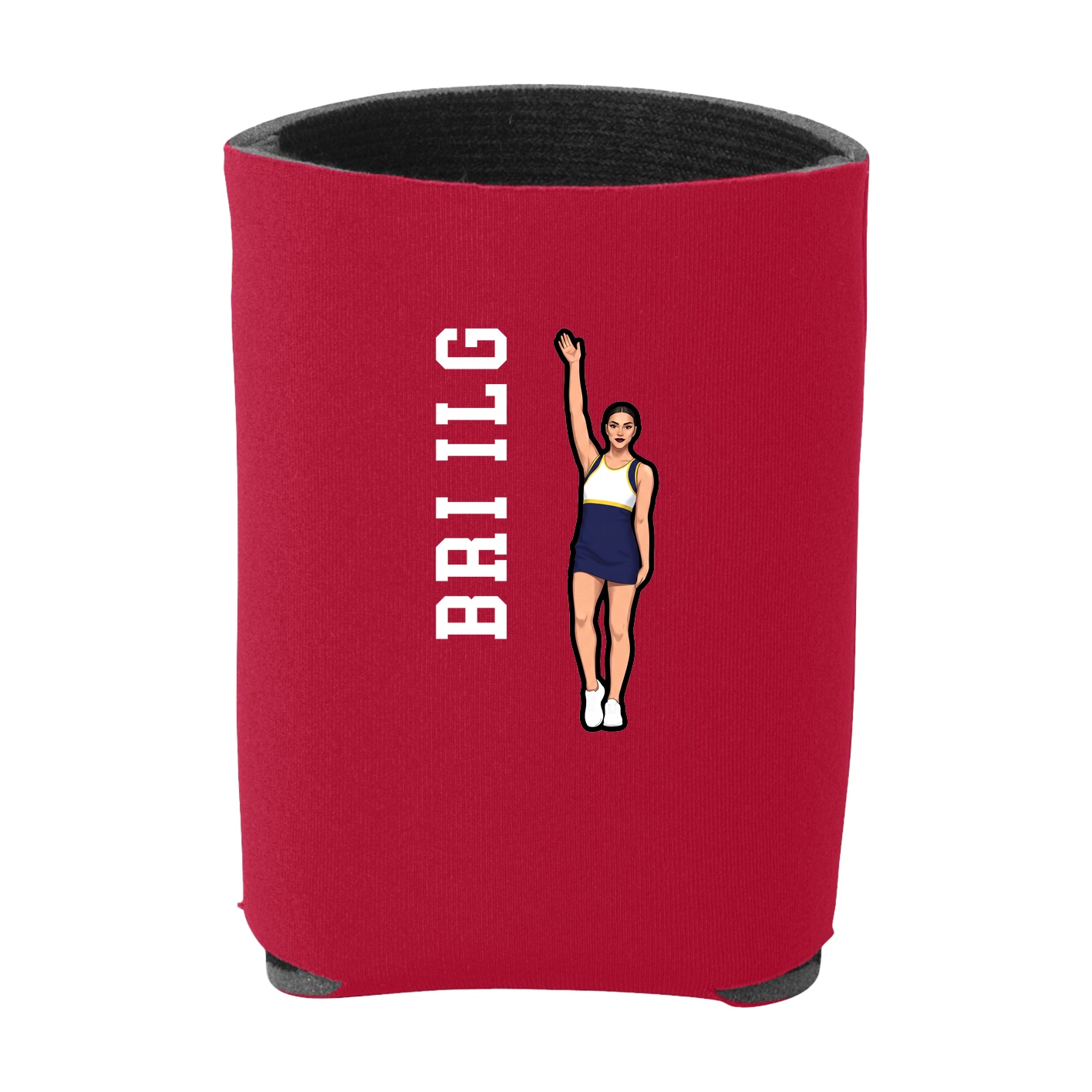 Can Holder — Name Vertical in Red