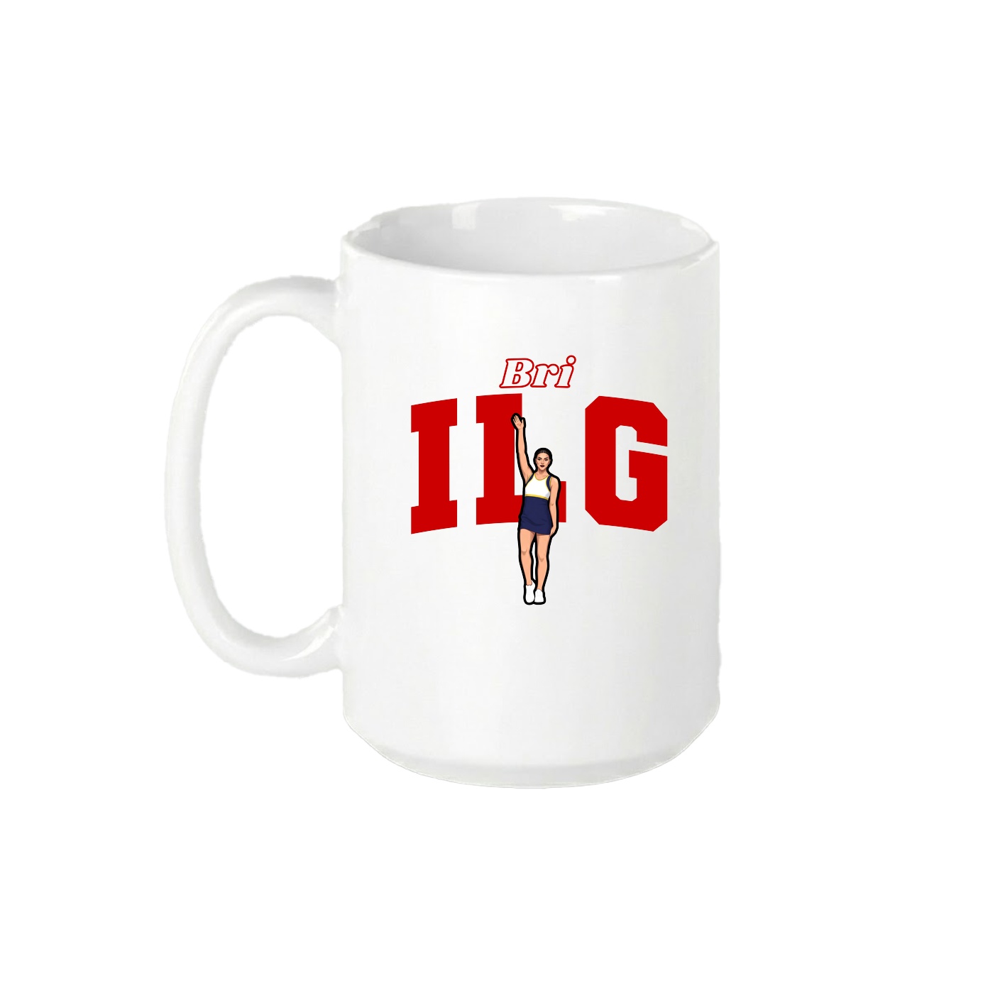 15oz Coffee Mug — Name Arch in White