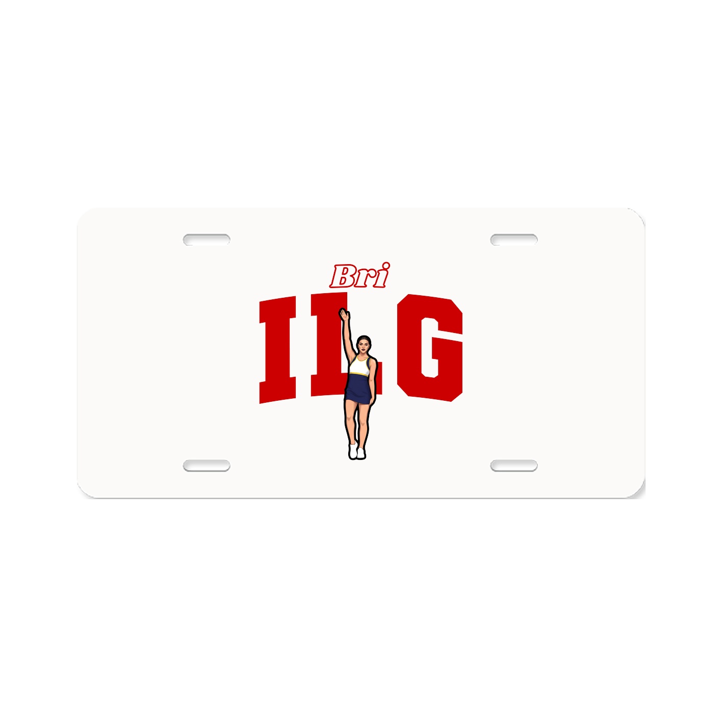 License Plate — Name Arch in Classic