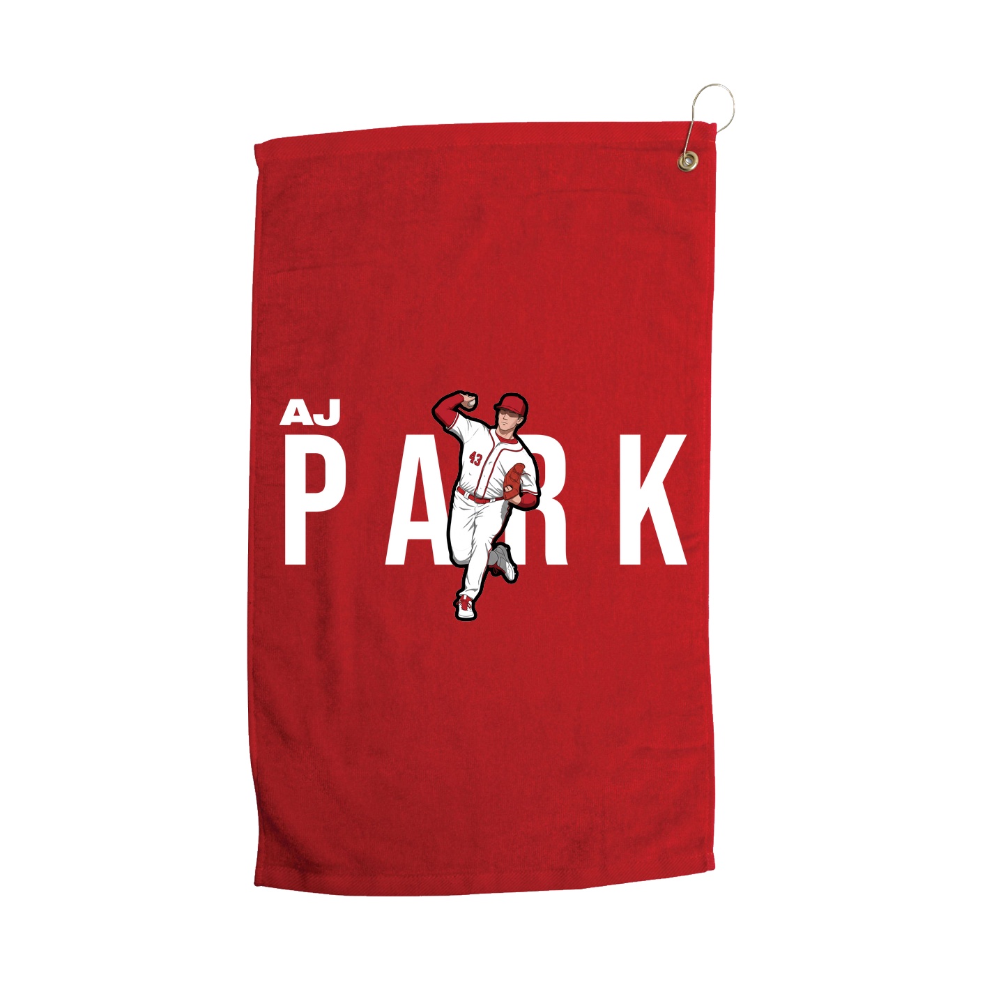 Golf Towel — Player Name in Red