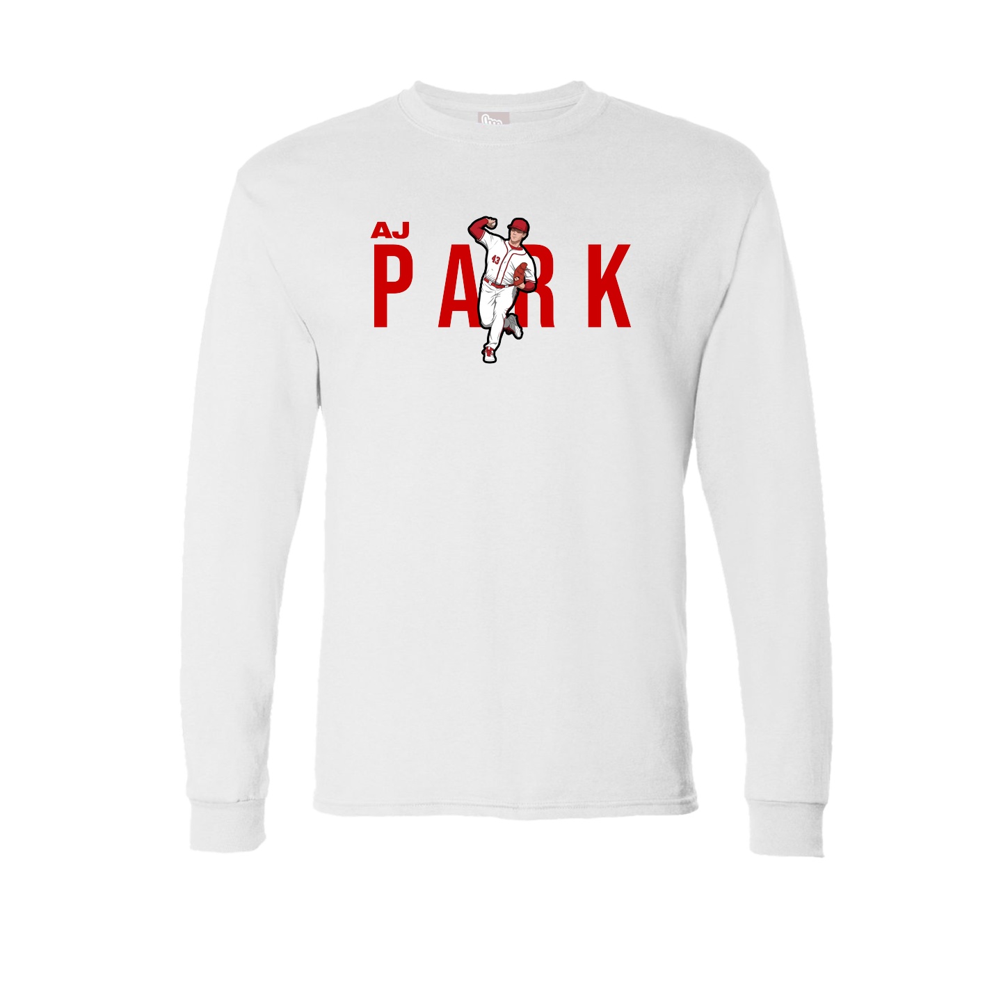 Long Sleeve Tee — Player Name in White