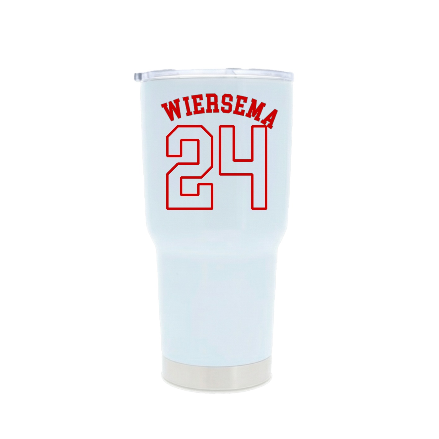 30oz Stainless Steel Tumbler — Shirsey Arch in White