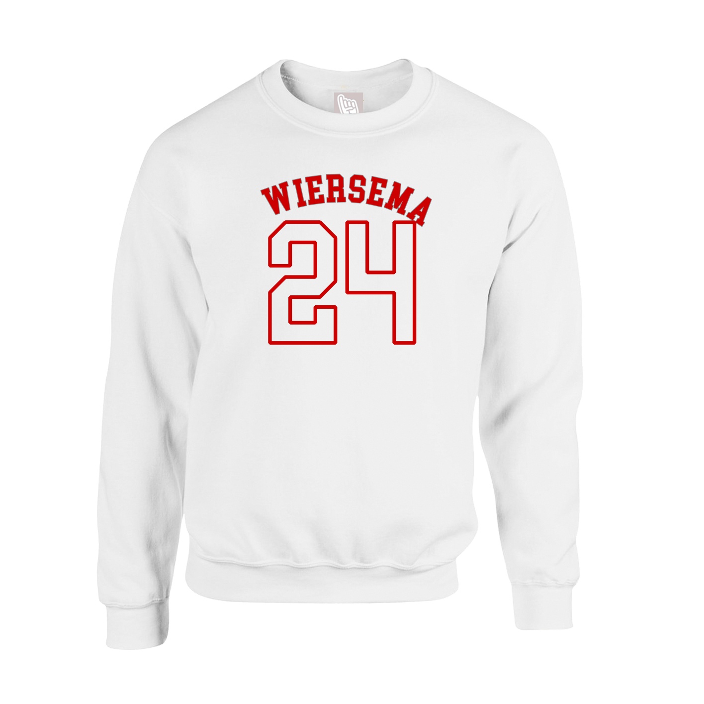 Fleece Crew — Shirsey Arch in White