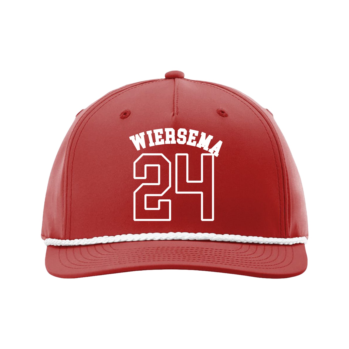 Five-Panel Classic Rope Cap — Shirsey Arch in Red
