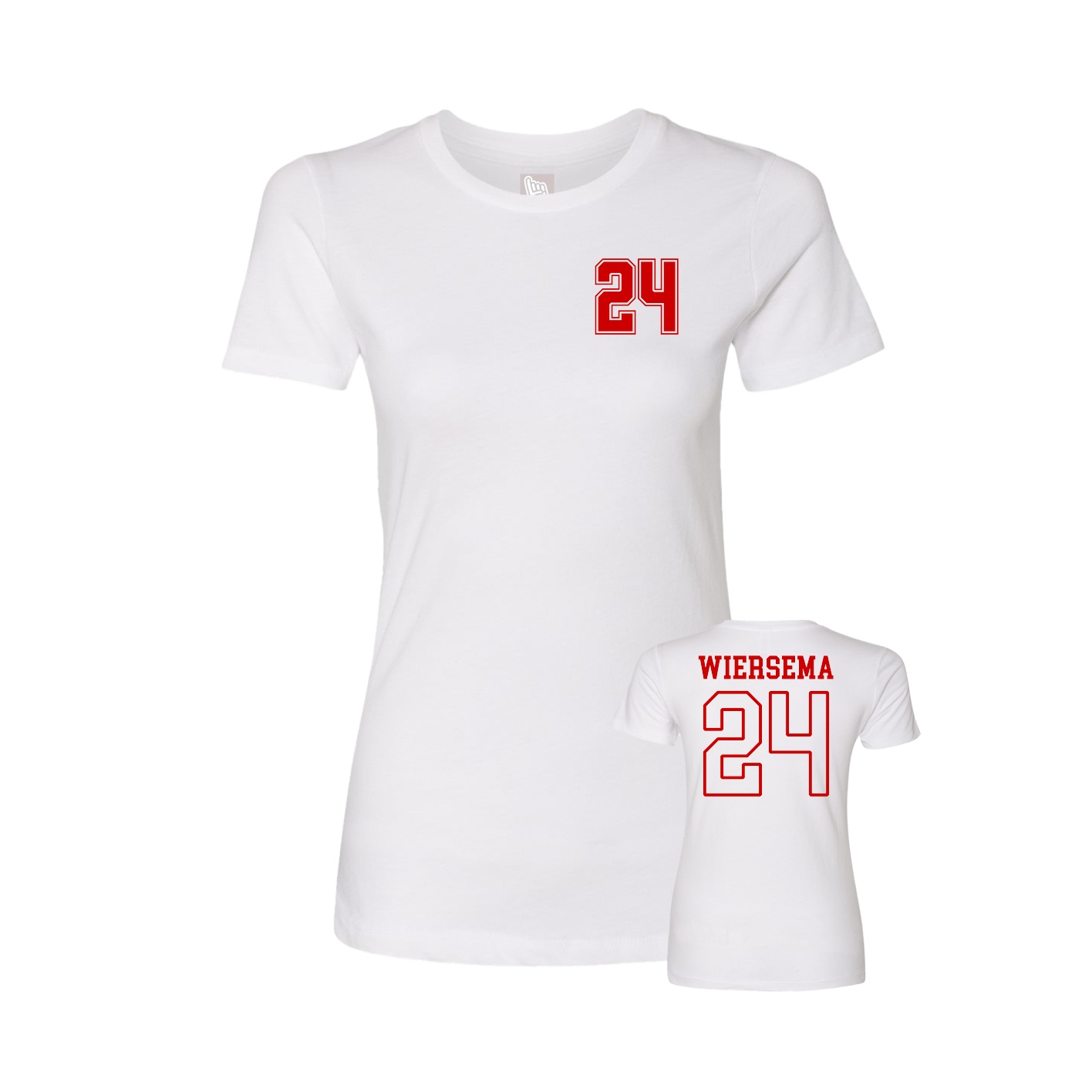 Womens Tee — Chest Back in White