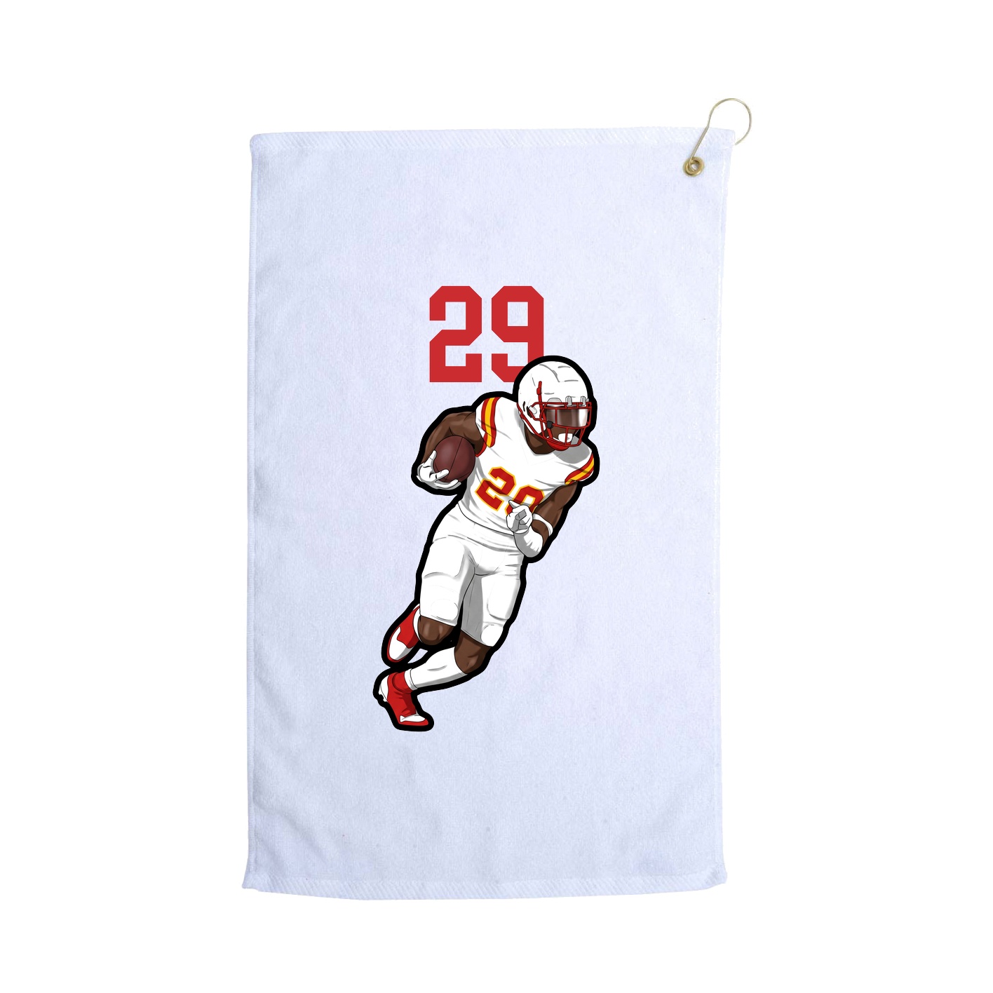 Golf Towel — Number Top in White