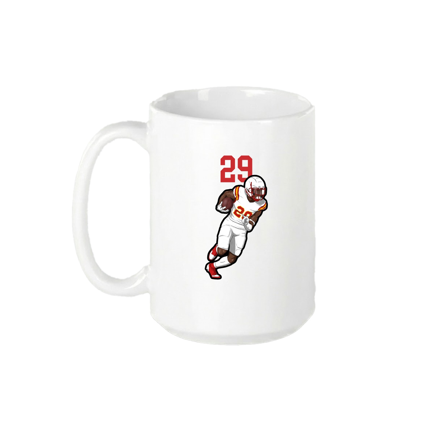 15oz Coffee Mug — Number Top in White