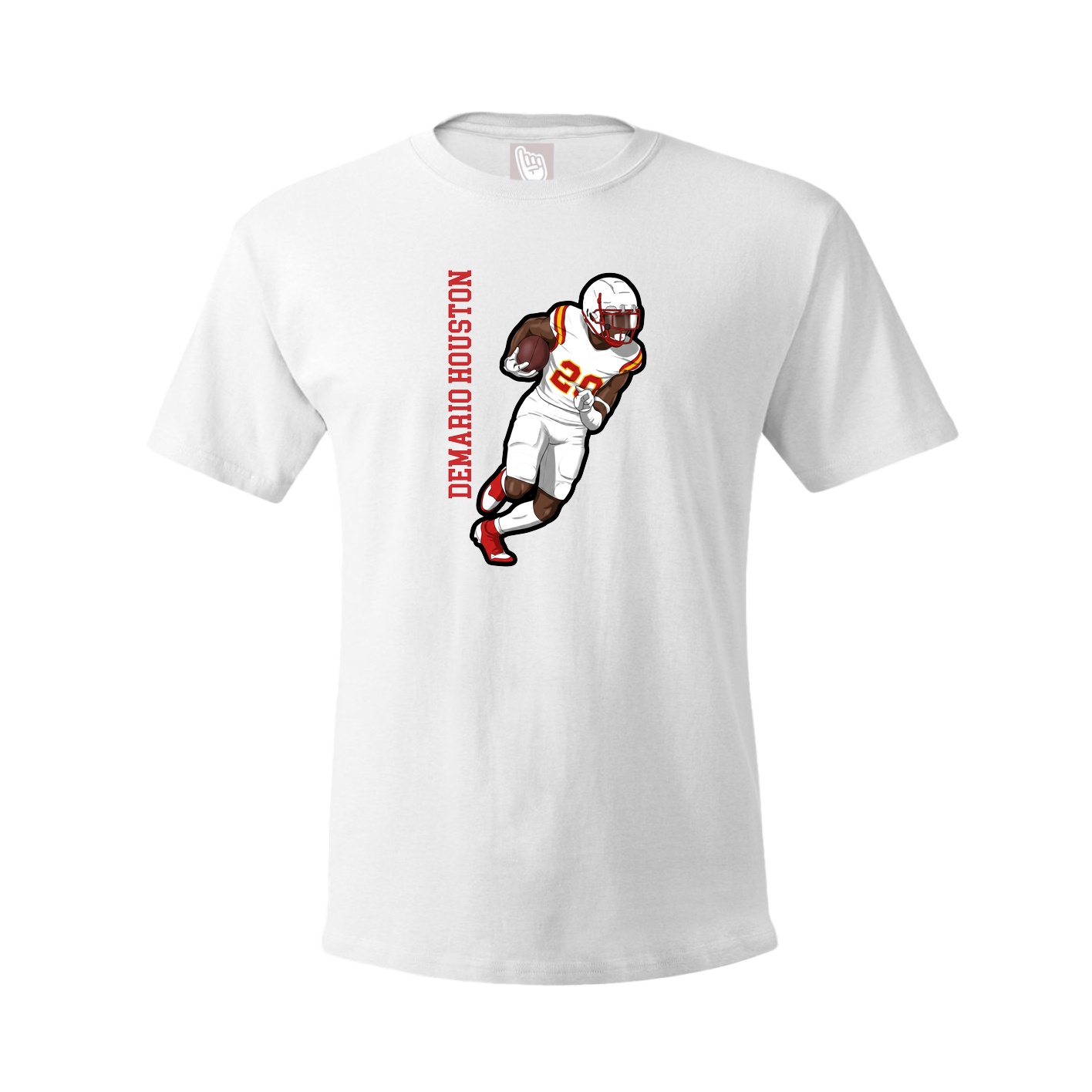 Tee — Name Vertical in White