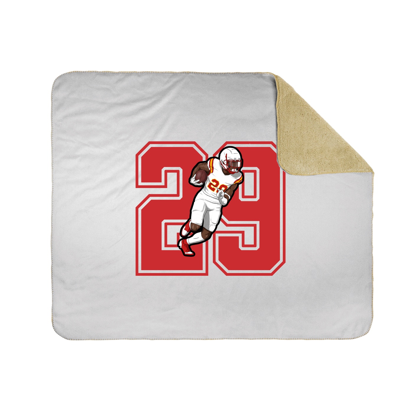 Throw Blanket — Number in White