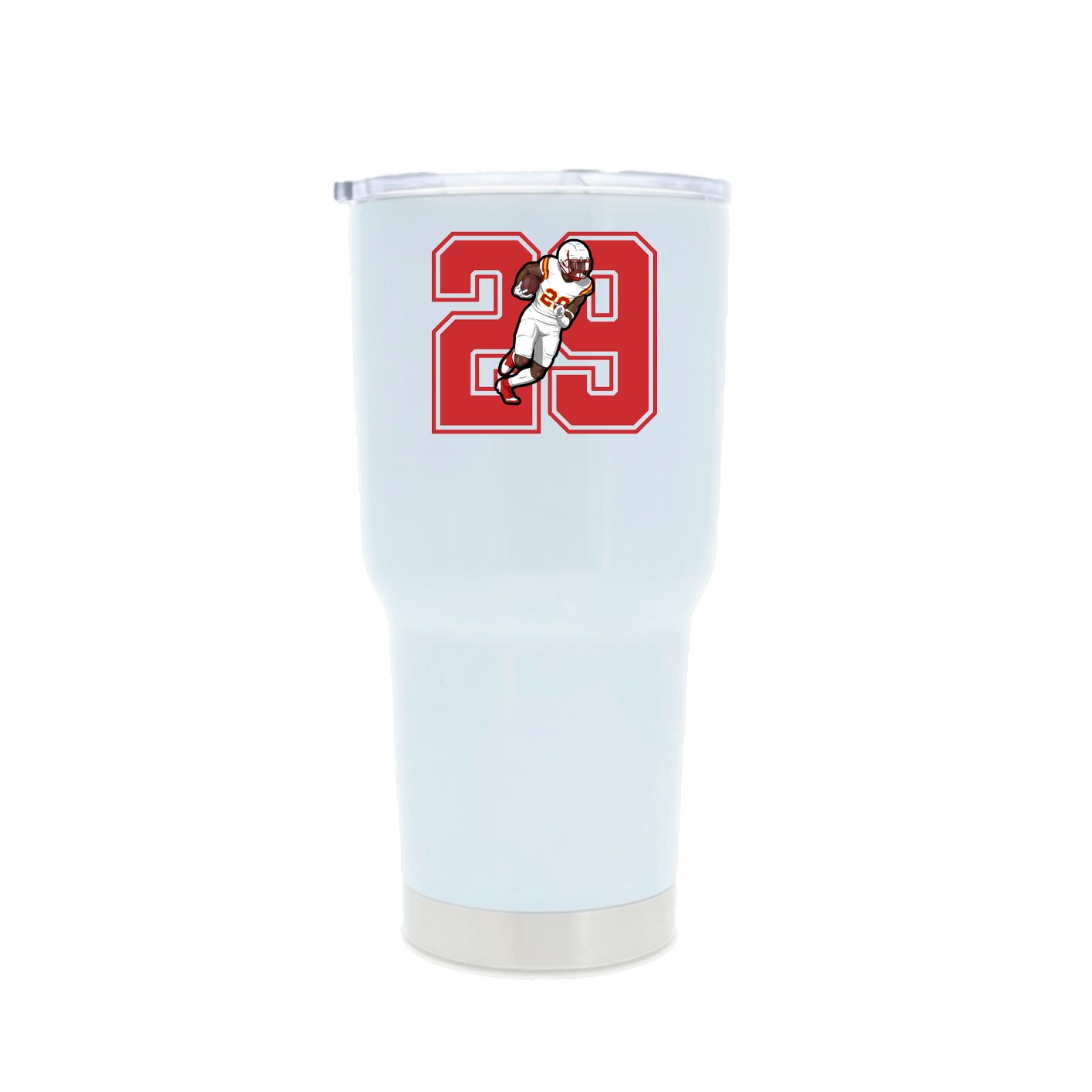 30oz Stainless Steel Tumbler — Number in White
