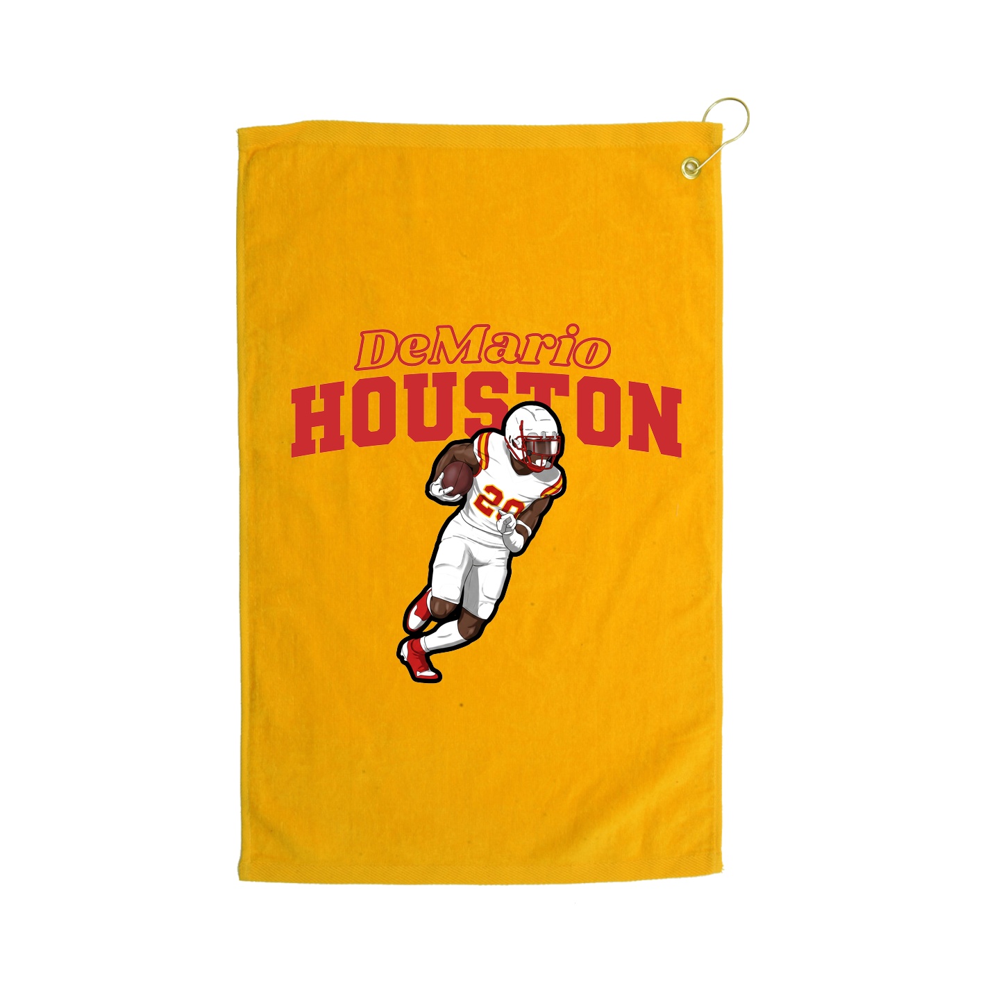 Golf Towel — Name Arch in Gold