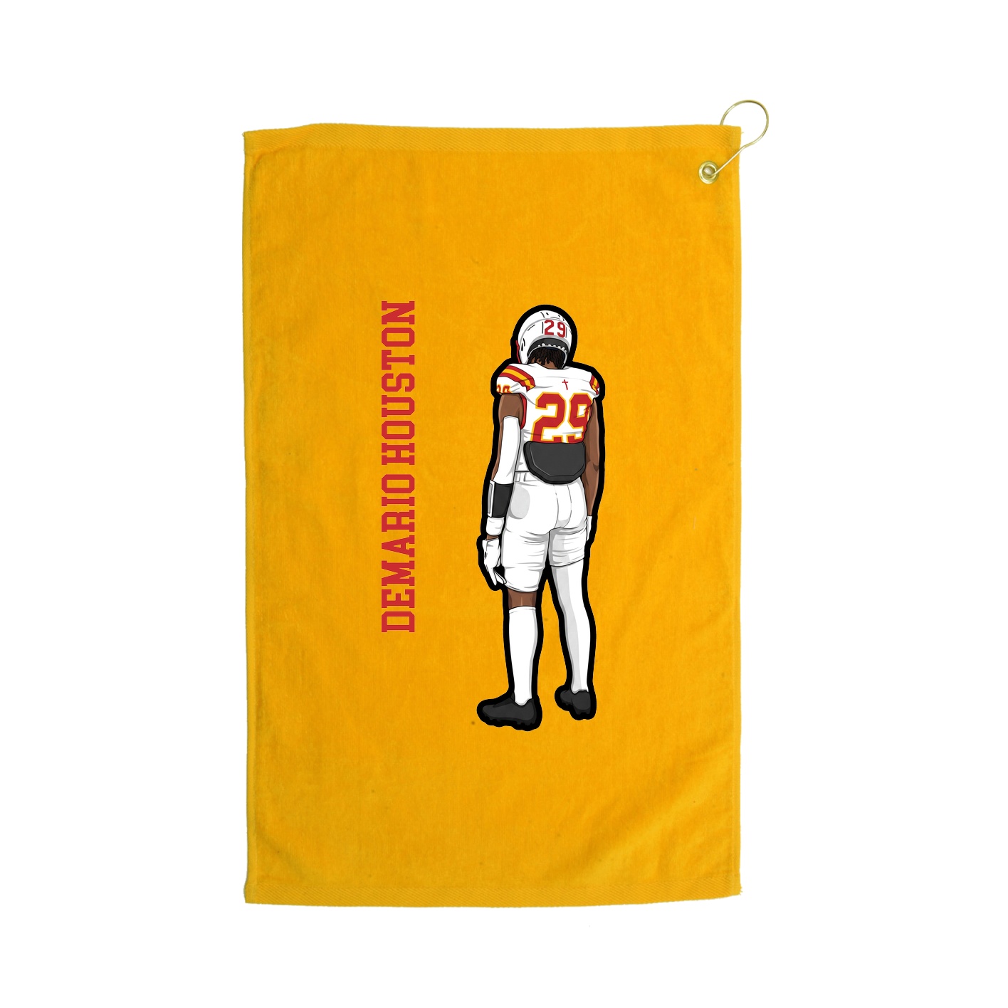 Golf Towel — Name Vertical in Gold