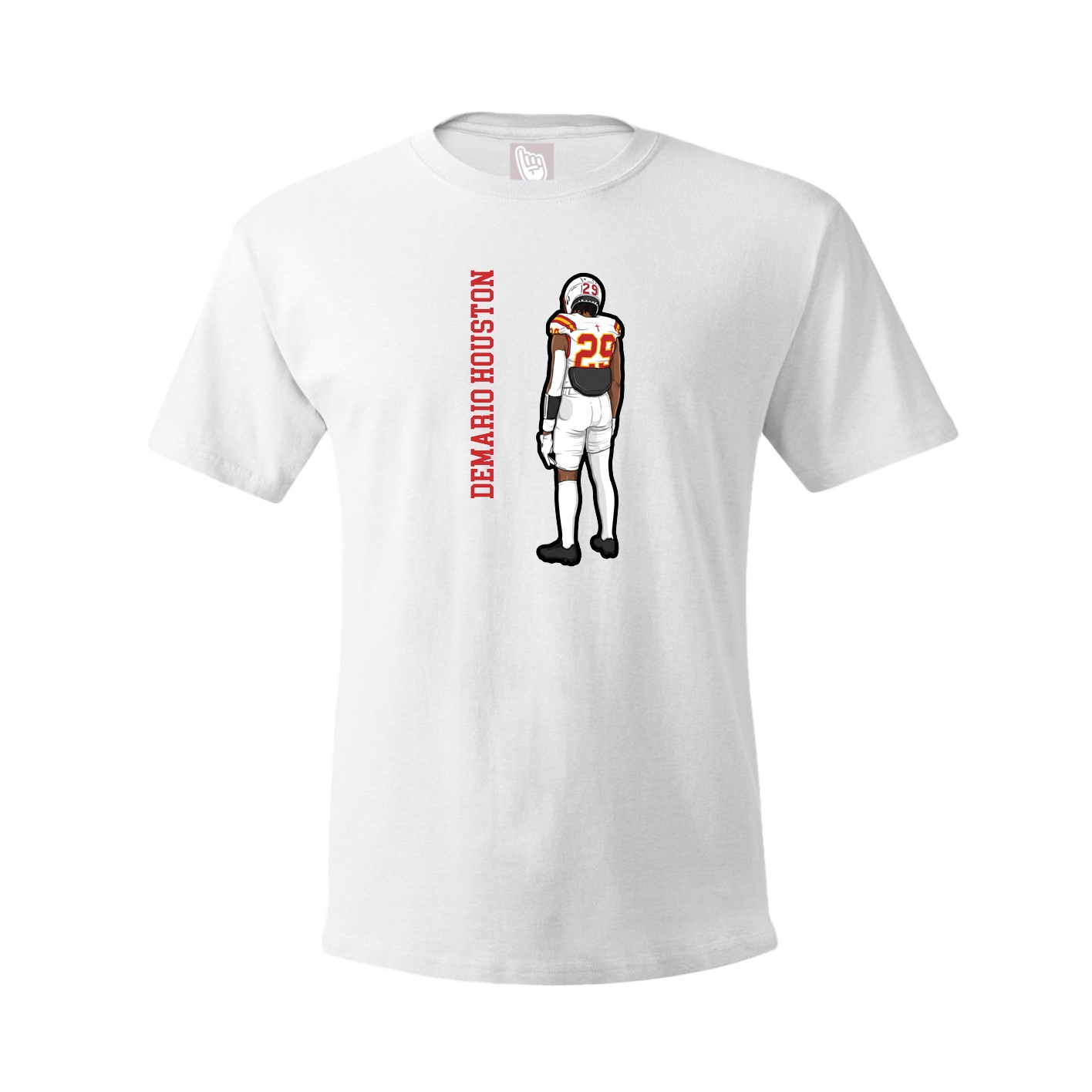Tee — Name Vertical in White