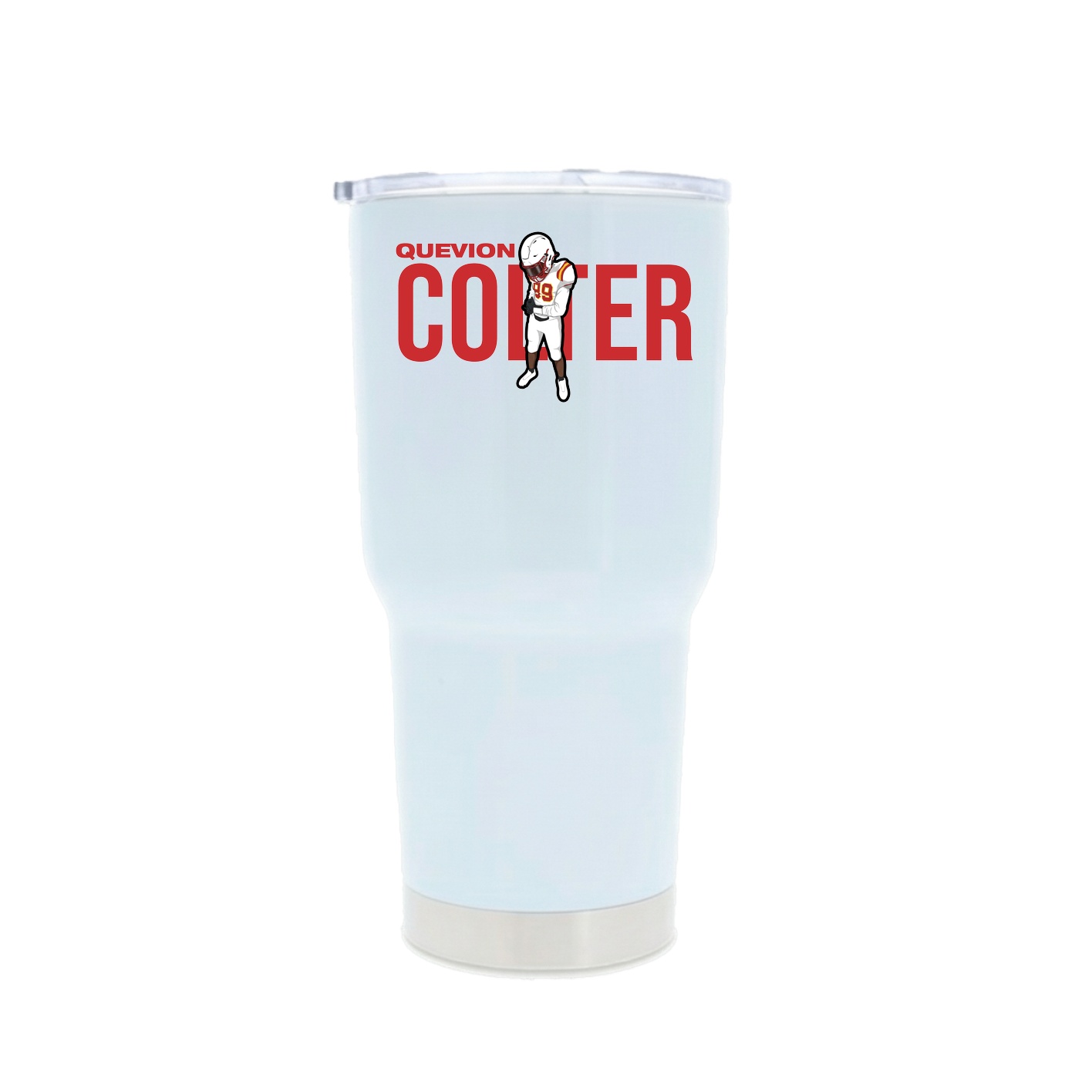 30oz Stainless Steel Tumbler — Player Name in White