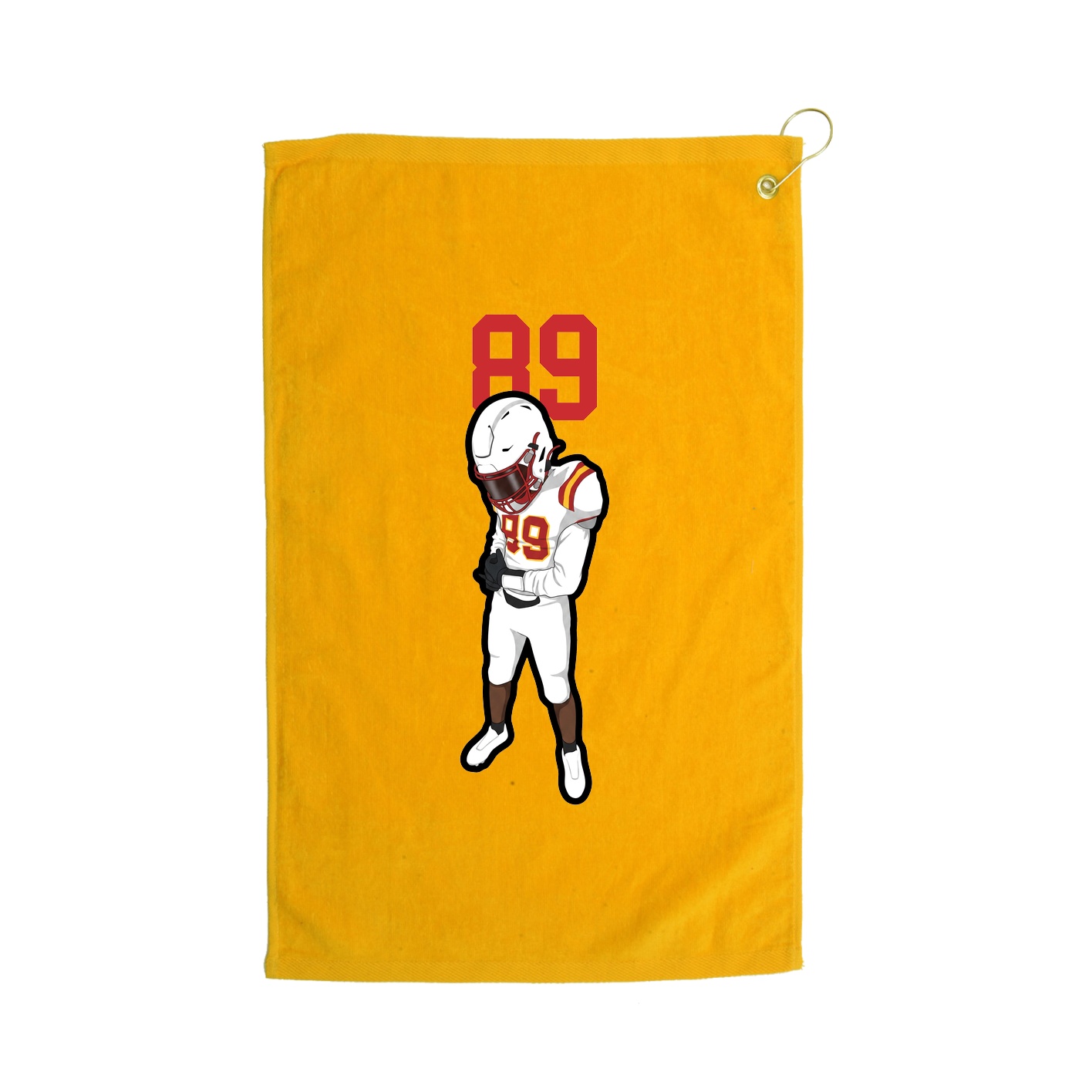 Golf Towel — Number Top in Gold