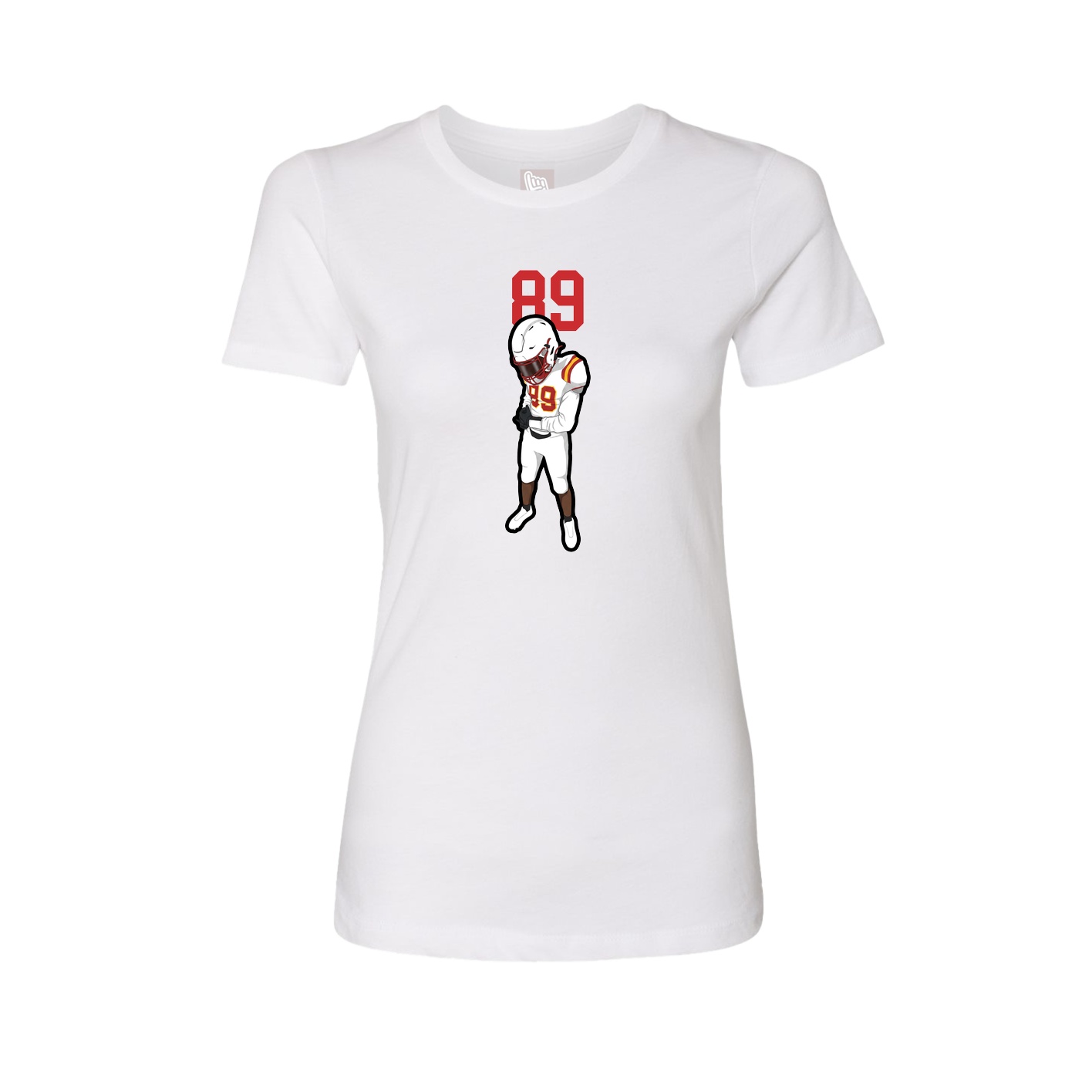 Womens Tee — Number Top in White