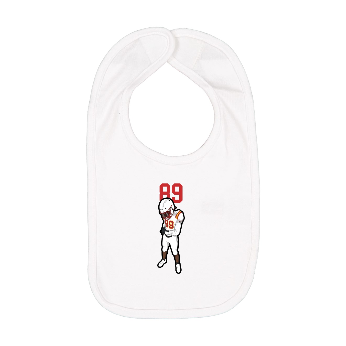 Infant Bib — Number Top in White