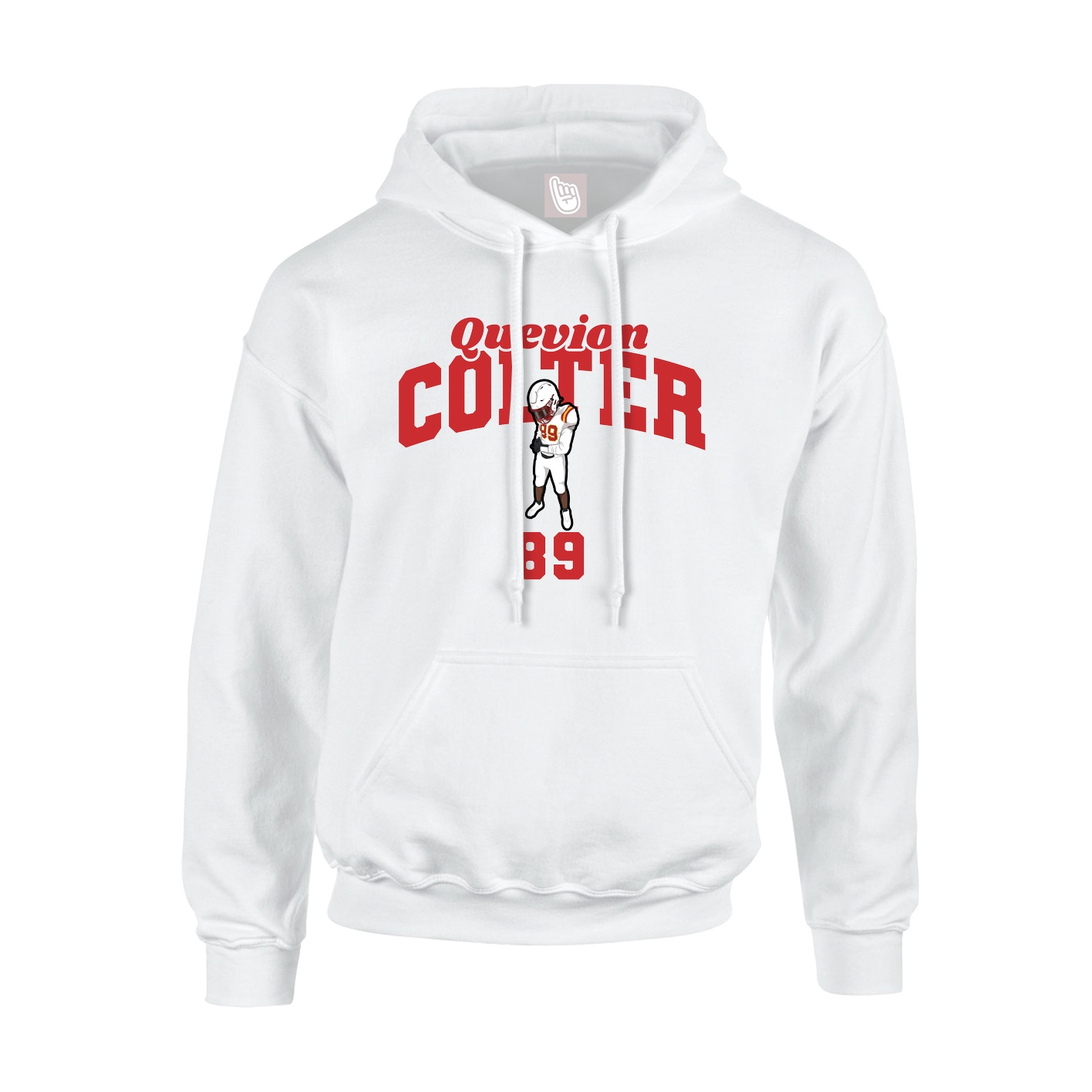 Youth Hoodie — Signature Arch in White