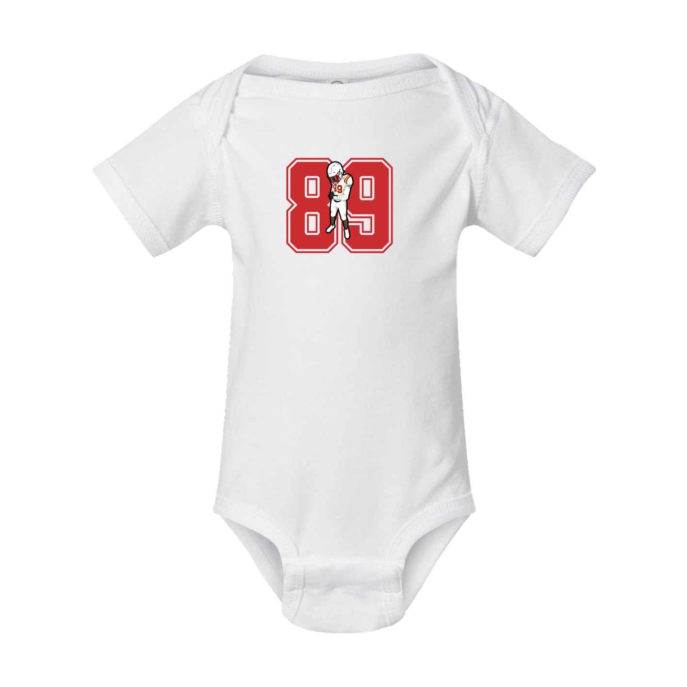 Baby Onesie — Number in White
