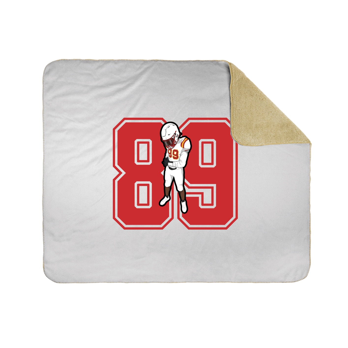 Throw Blanket — Number in White