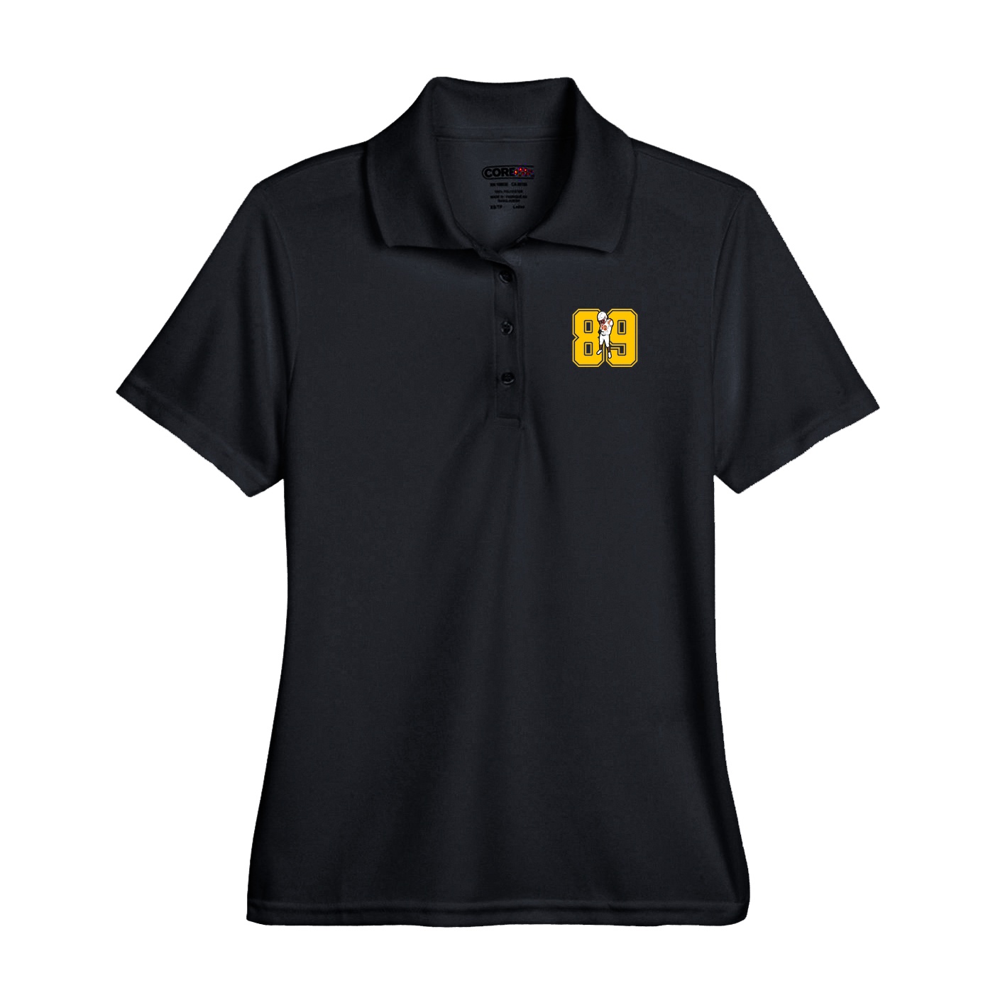 Performance Polo — Number in Black
