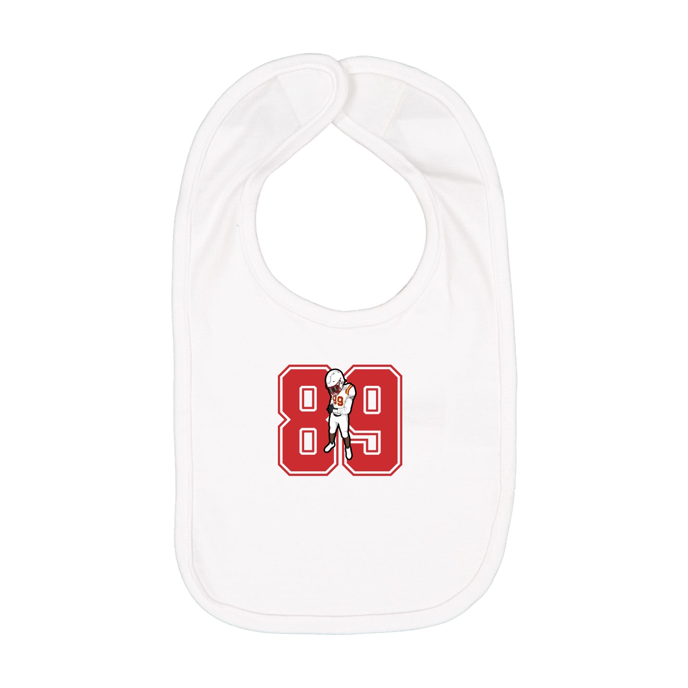 Infant Bib — Number in White