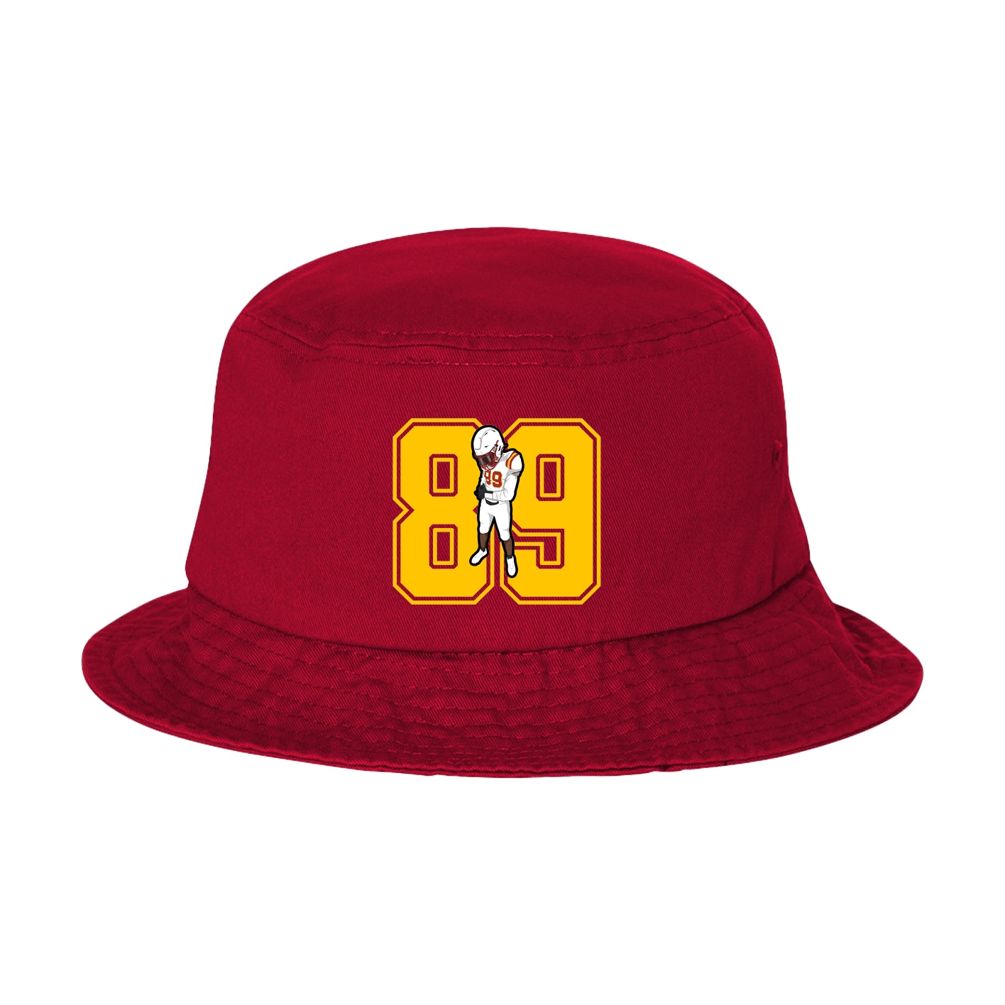 Bucket Cap — Number in Red