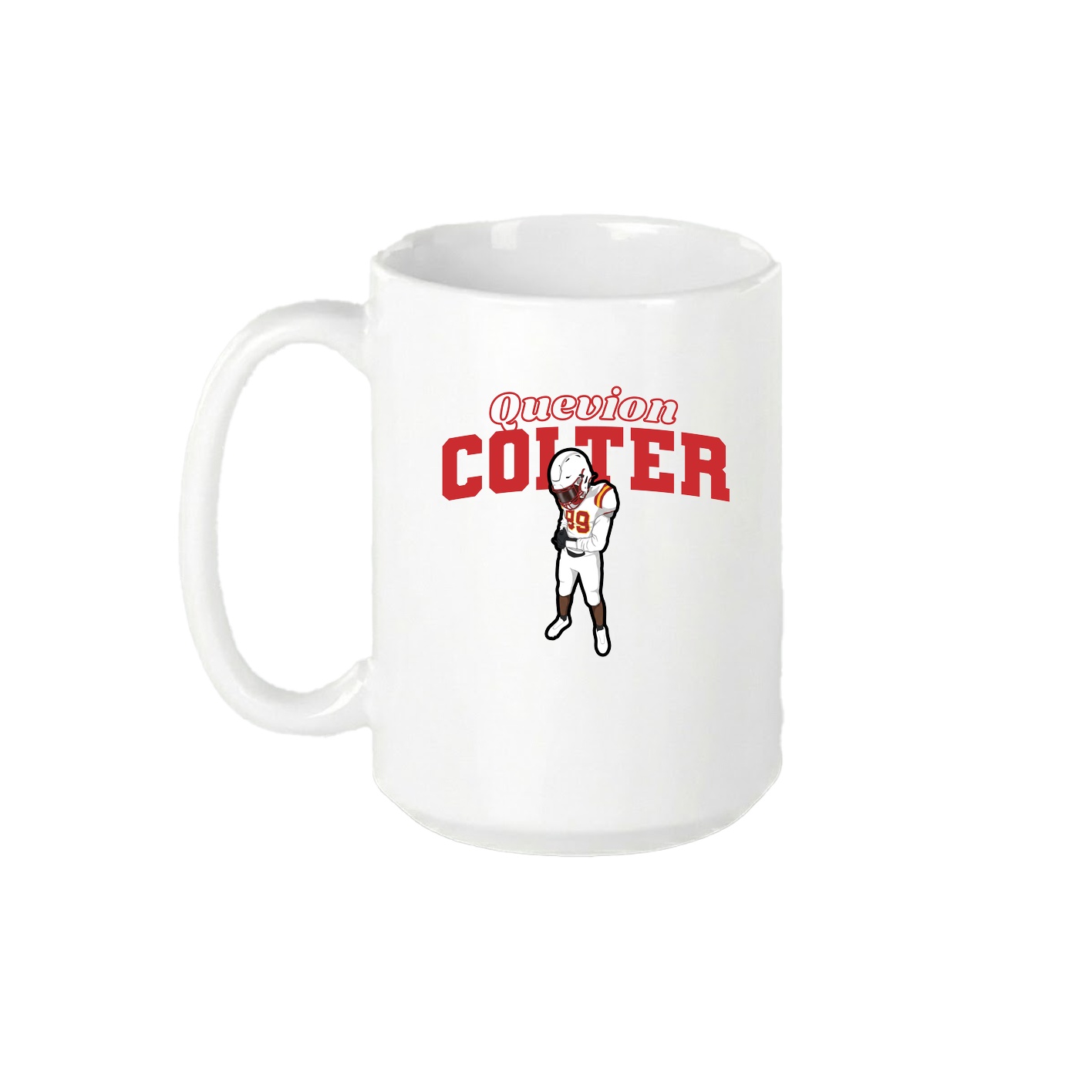 15oz Coffee Mug — Name Arch in White