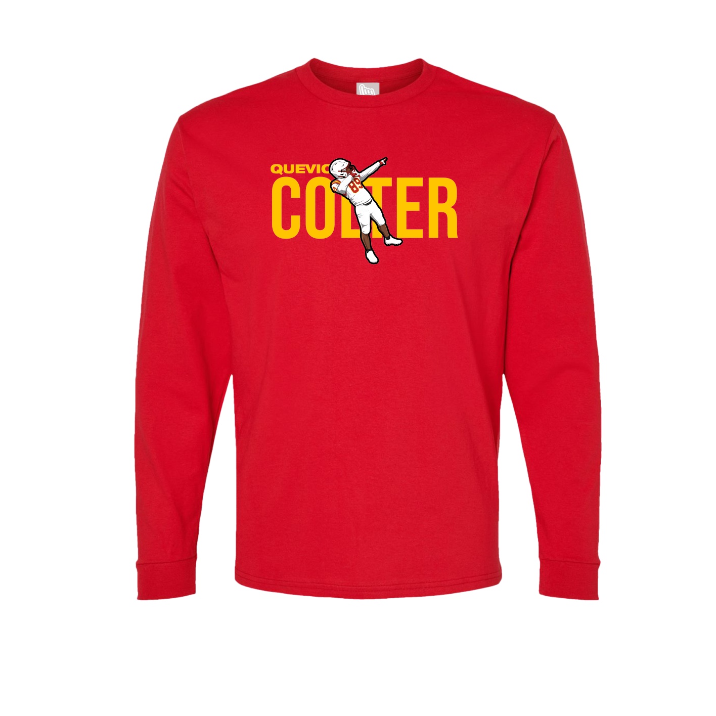Long Sleeve Tee — Player Name in Red